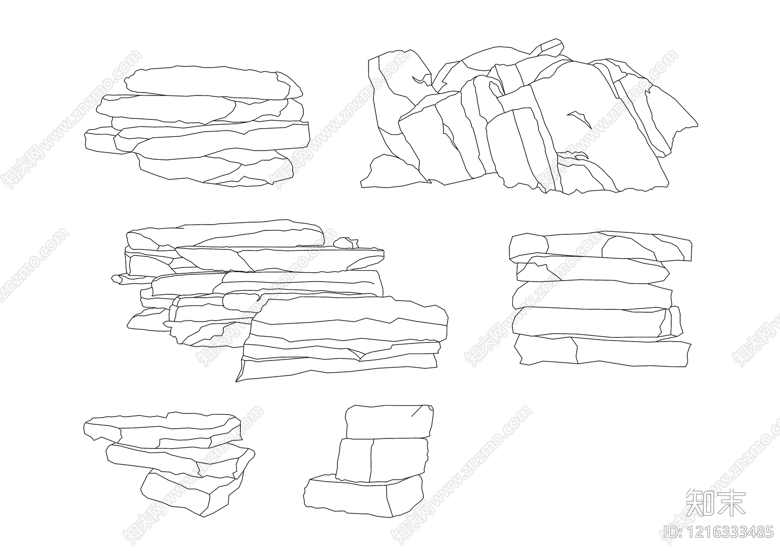 现代综合景观小品施工图下载【ID:1216333485】