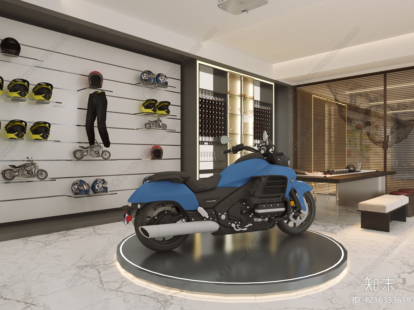 现代简约汽车展厅3D模型下载【ID:1216333619】