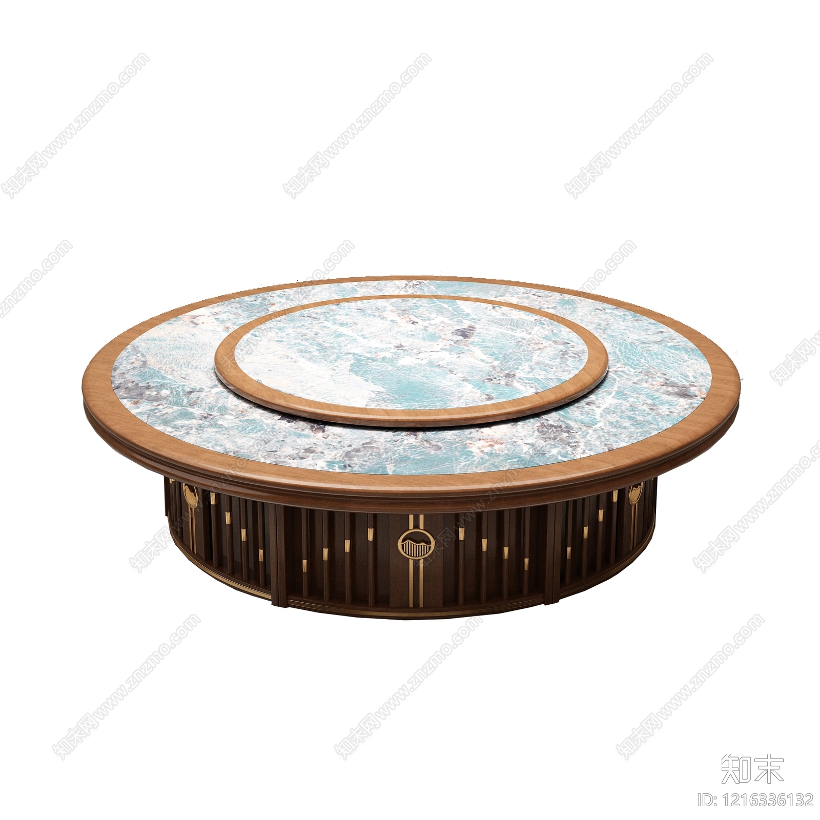 新中式茶几3D模型渲染效果图
