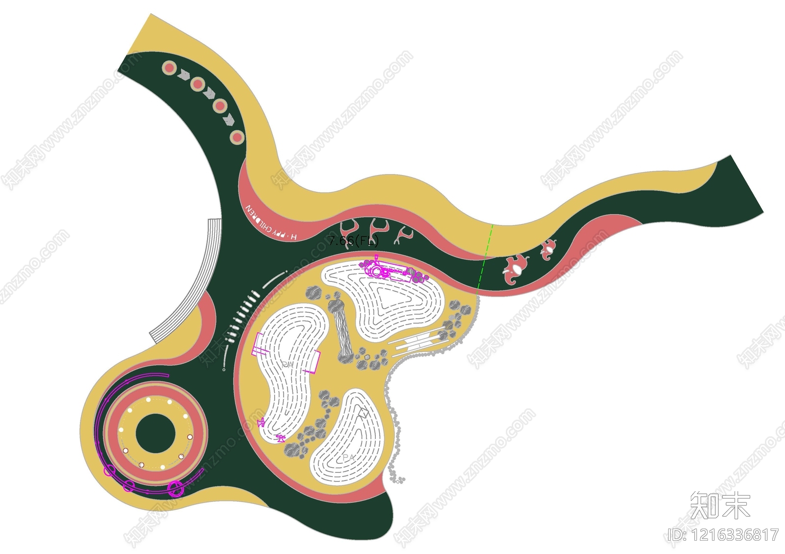 社区儿童区施工图下载【ID:1216336817】