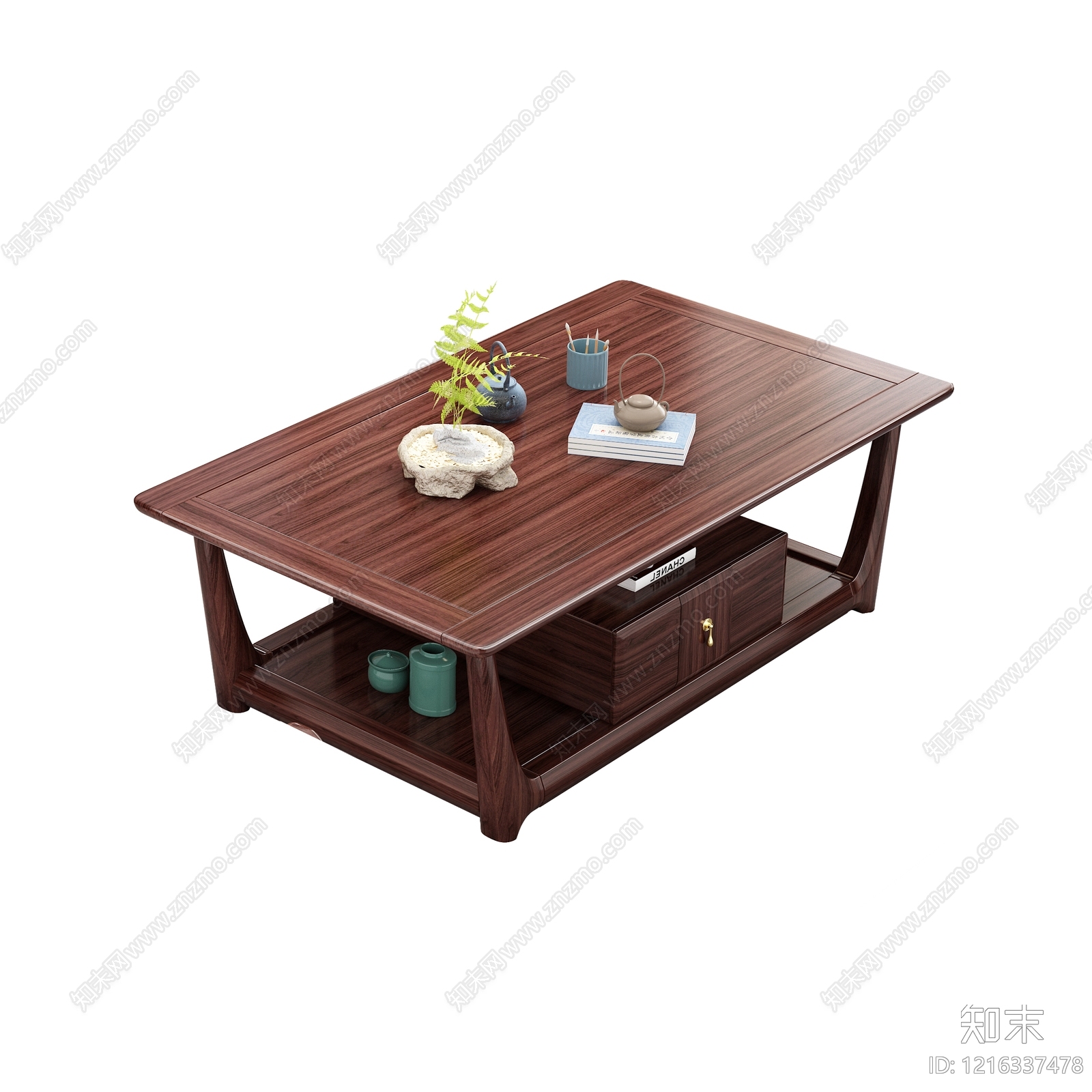 新中式茶几3D模型下载【ID:1216337478】