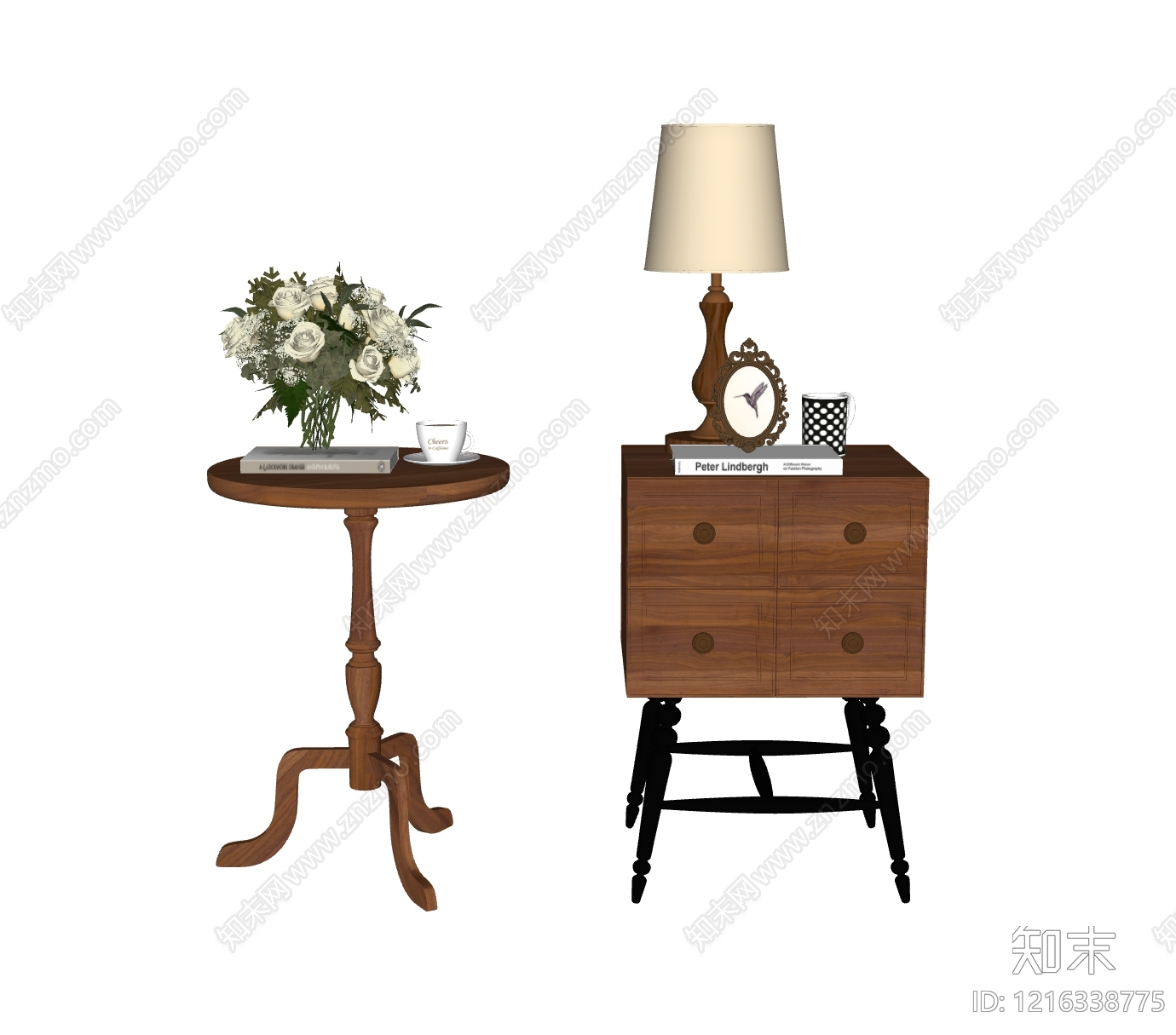 中古风边几SU模型下载【ID:1216338775】