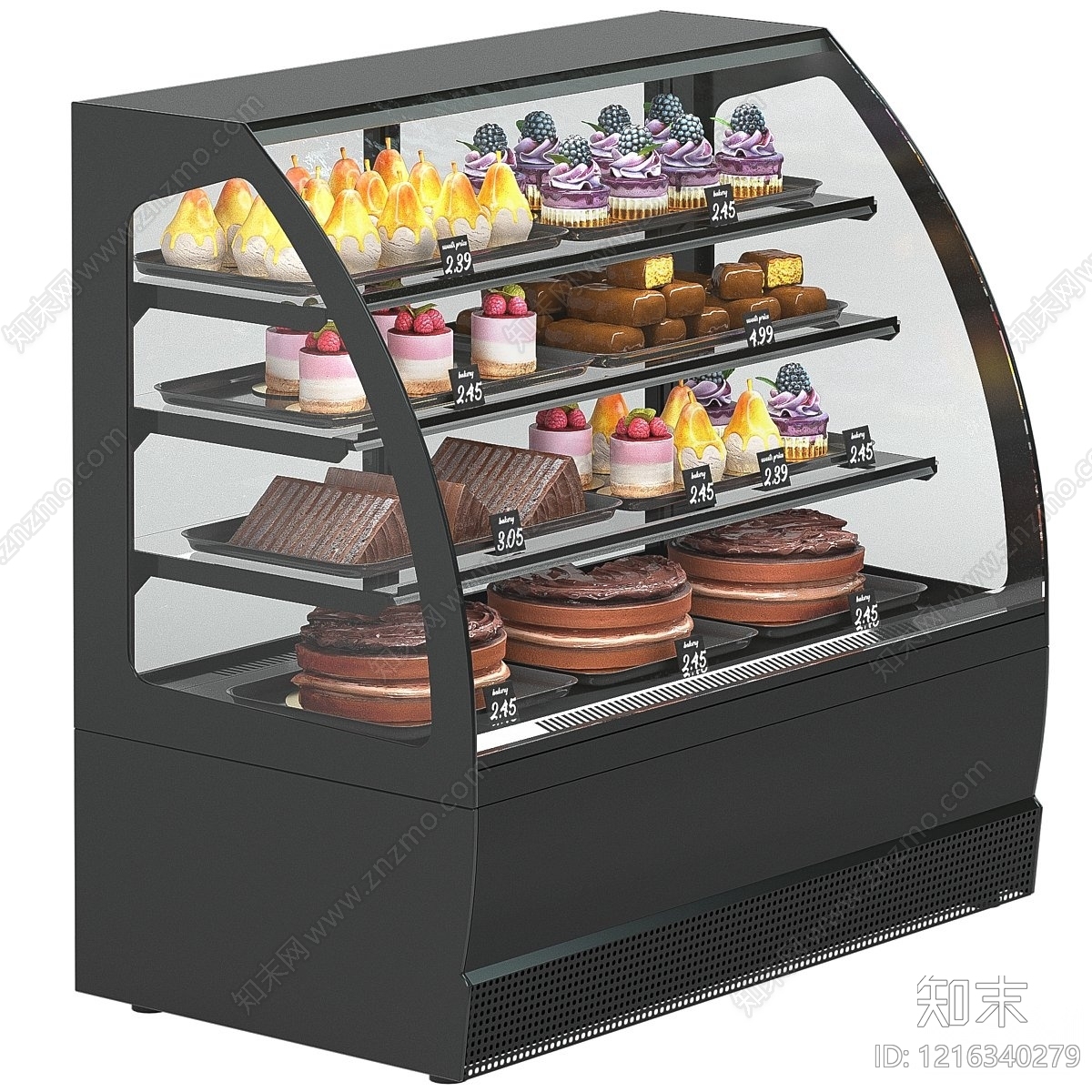 现代简约蛋糕店3D模型下载【ID:1216340279】