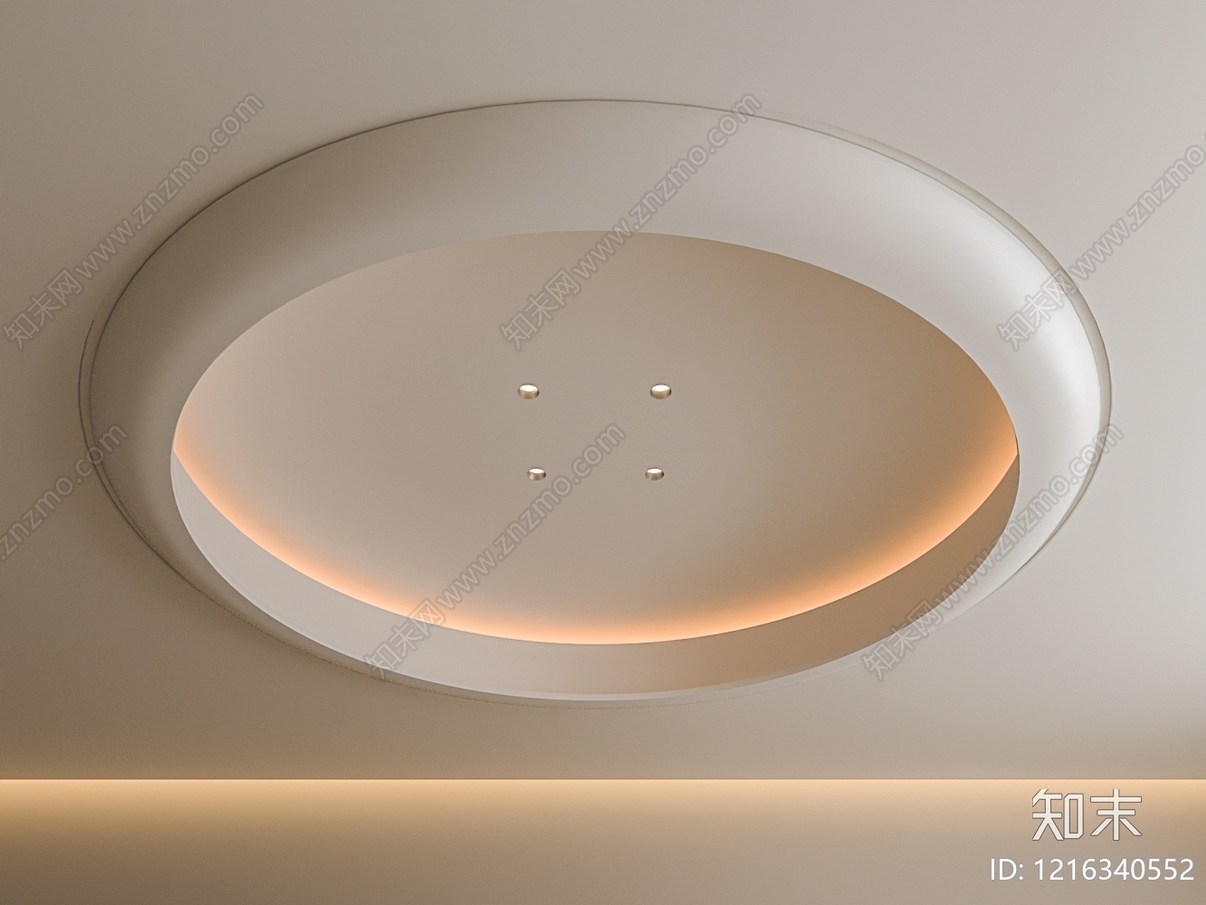 奶油风吊顶3D模型下载【ID:1216340552】