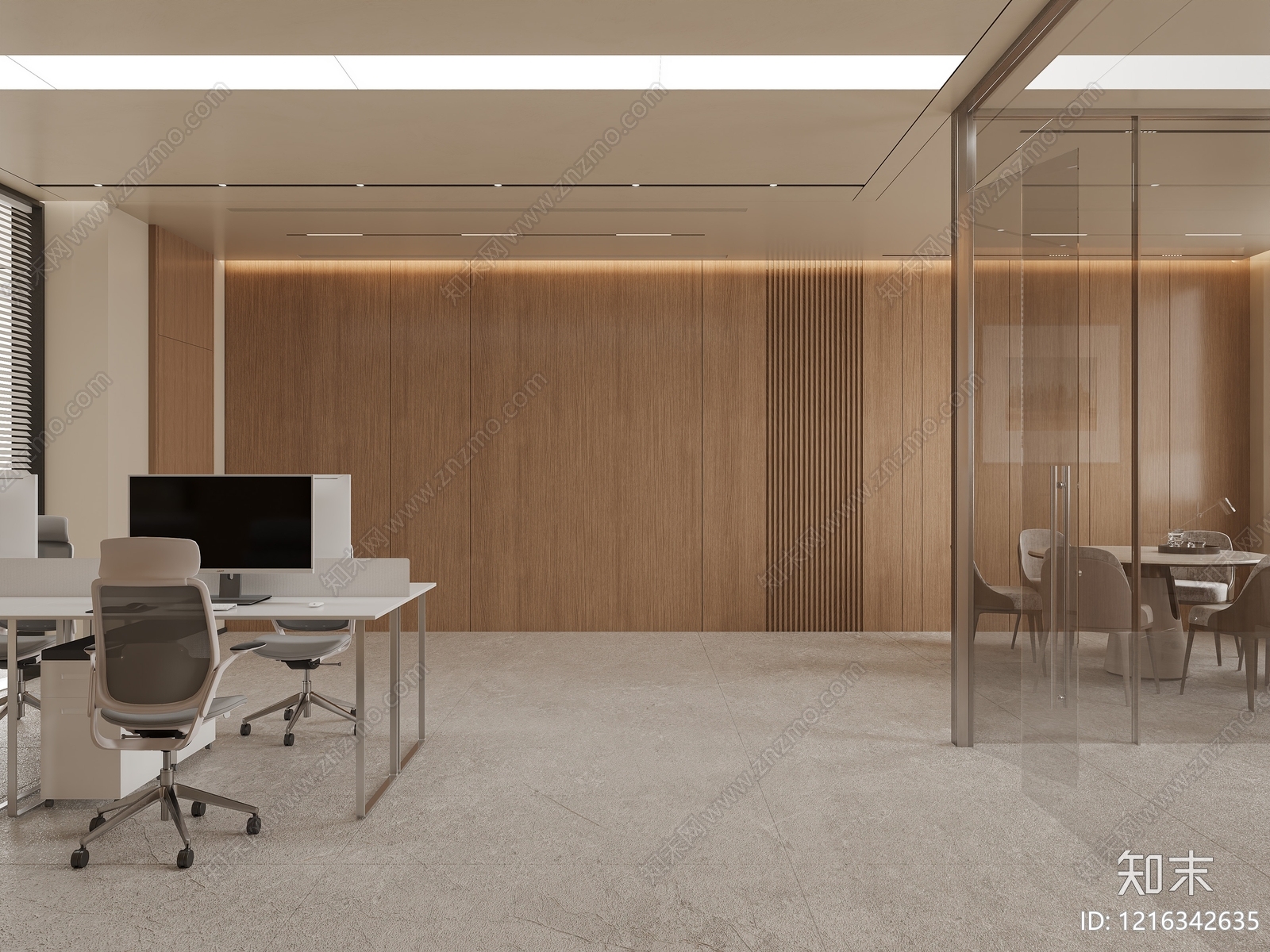 现代简约办公室3D模型下载【ID:1216342635】