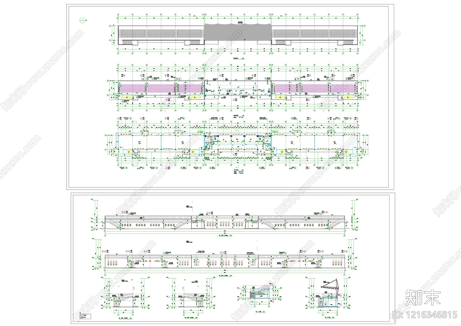 现代看台施工图下载【ID:1216346815】