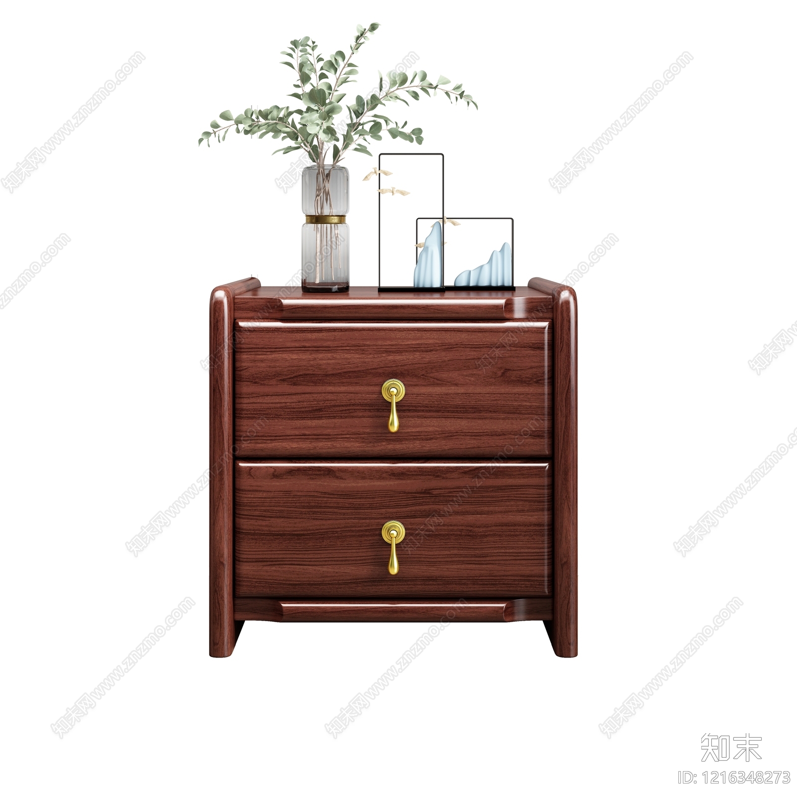 新中式床头柜3D模型下载【ID:1216348273】