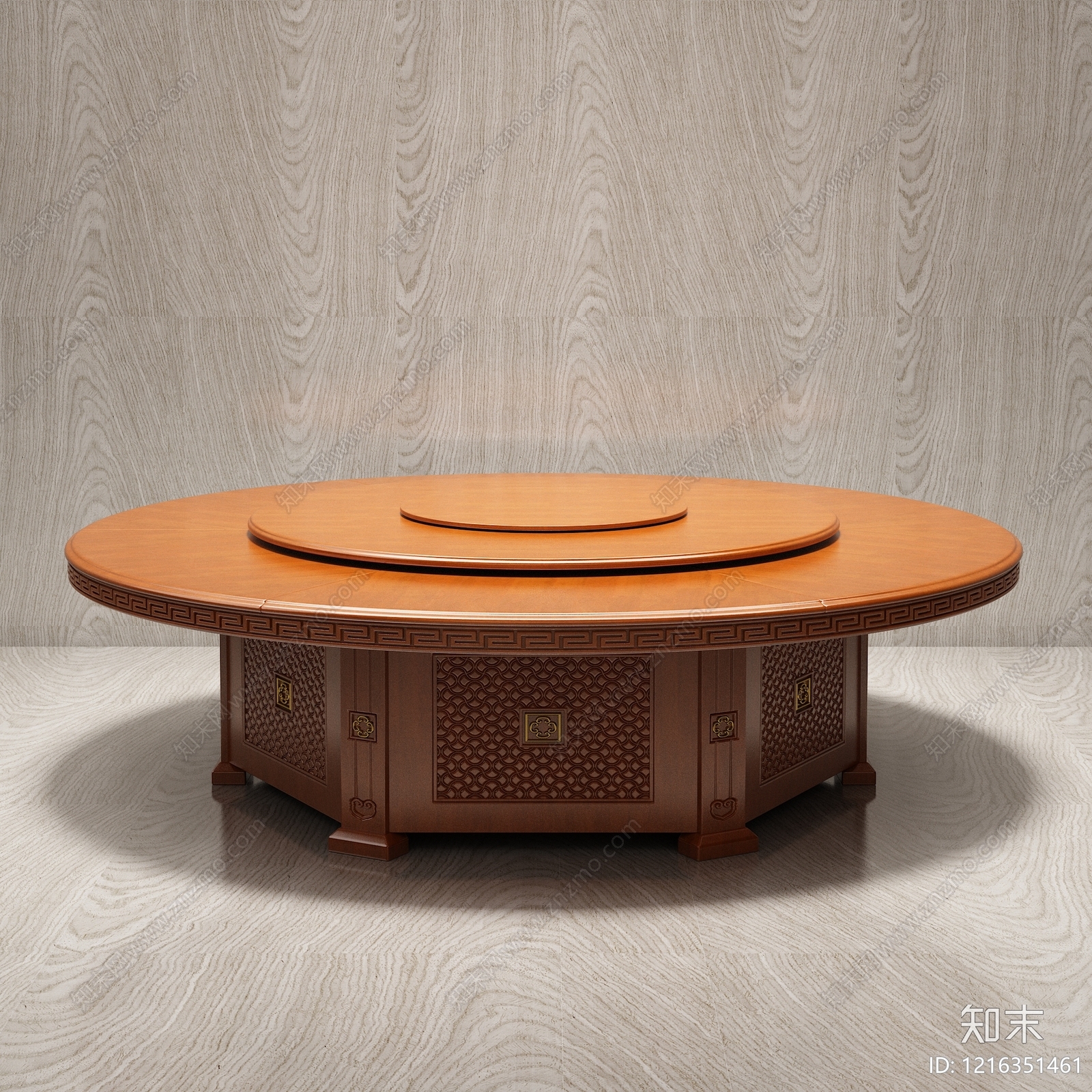 新中式茶几3D模型渲染效果图
