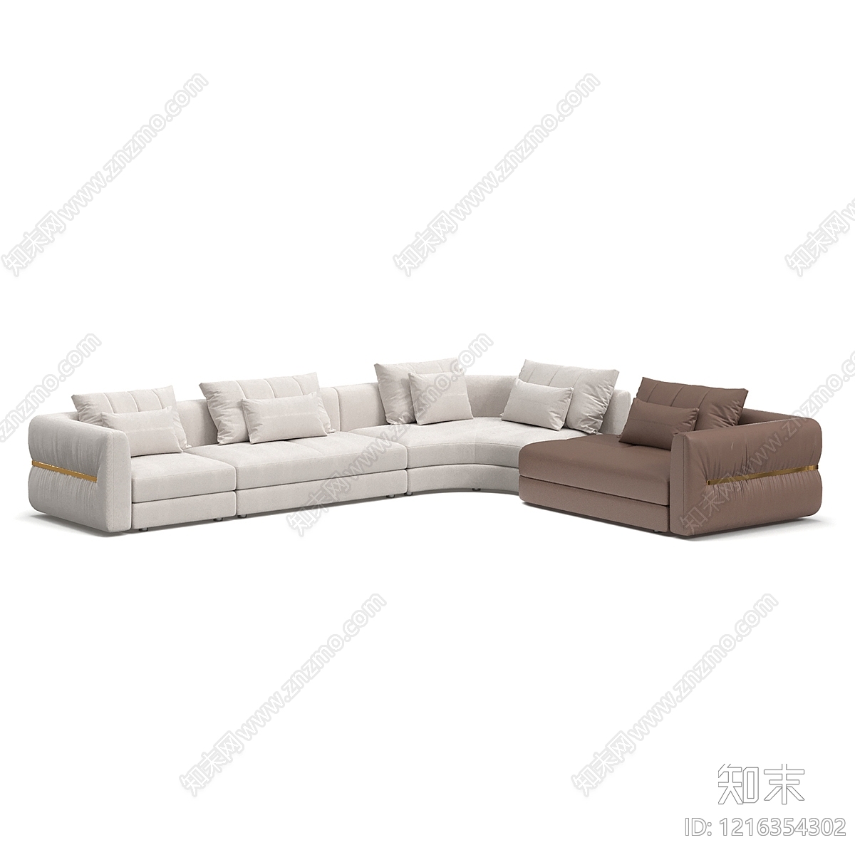 现代简约沙发组合3D模型下载【ID:1216354302】