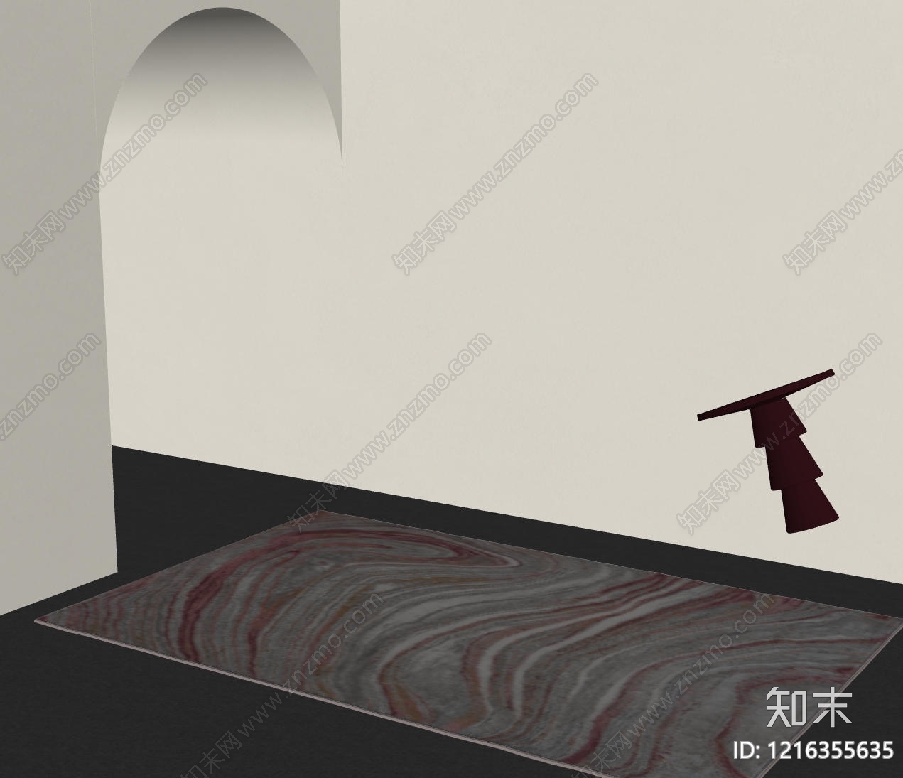 极简主义地毯SU模型下载【ID:1216355635】