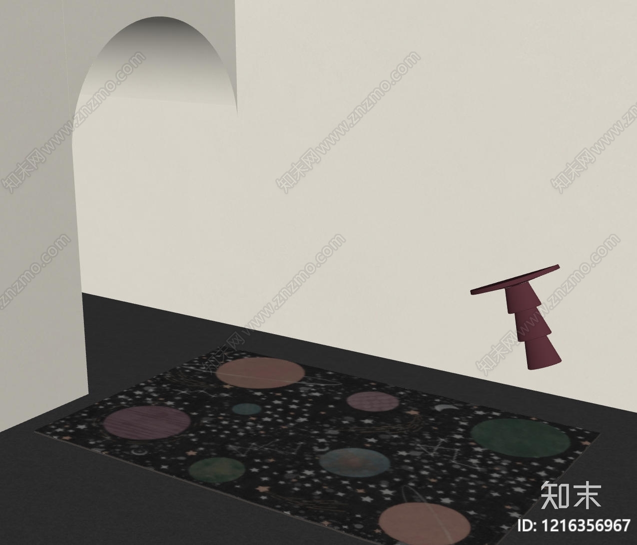现代简约儿童地毯SU模型下载【ID:1216356967】