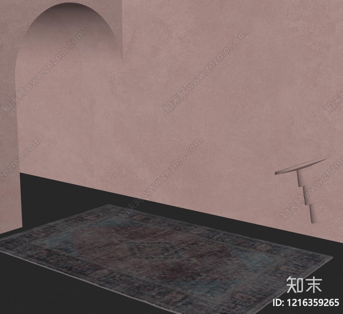 侘寂风民族地毯SU模型下载【ID:1216359265】