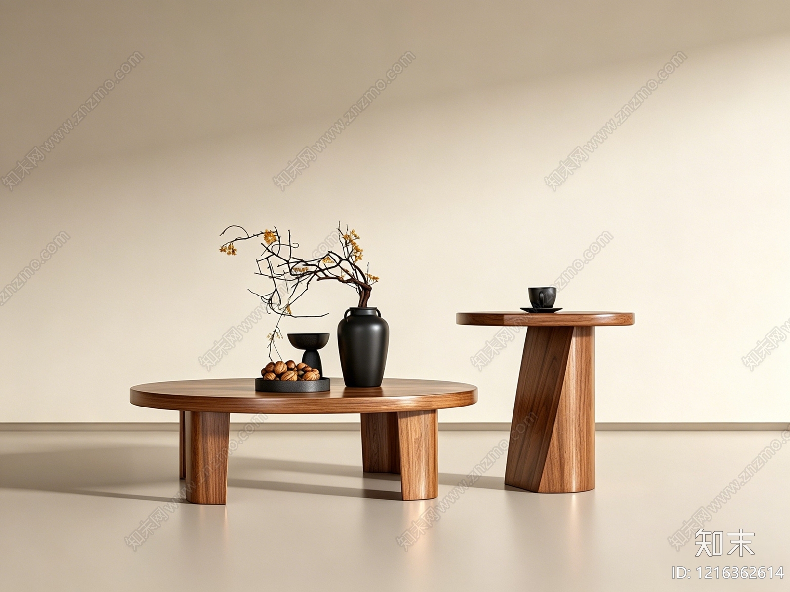 现代简约茶几SU模型草图