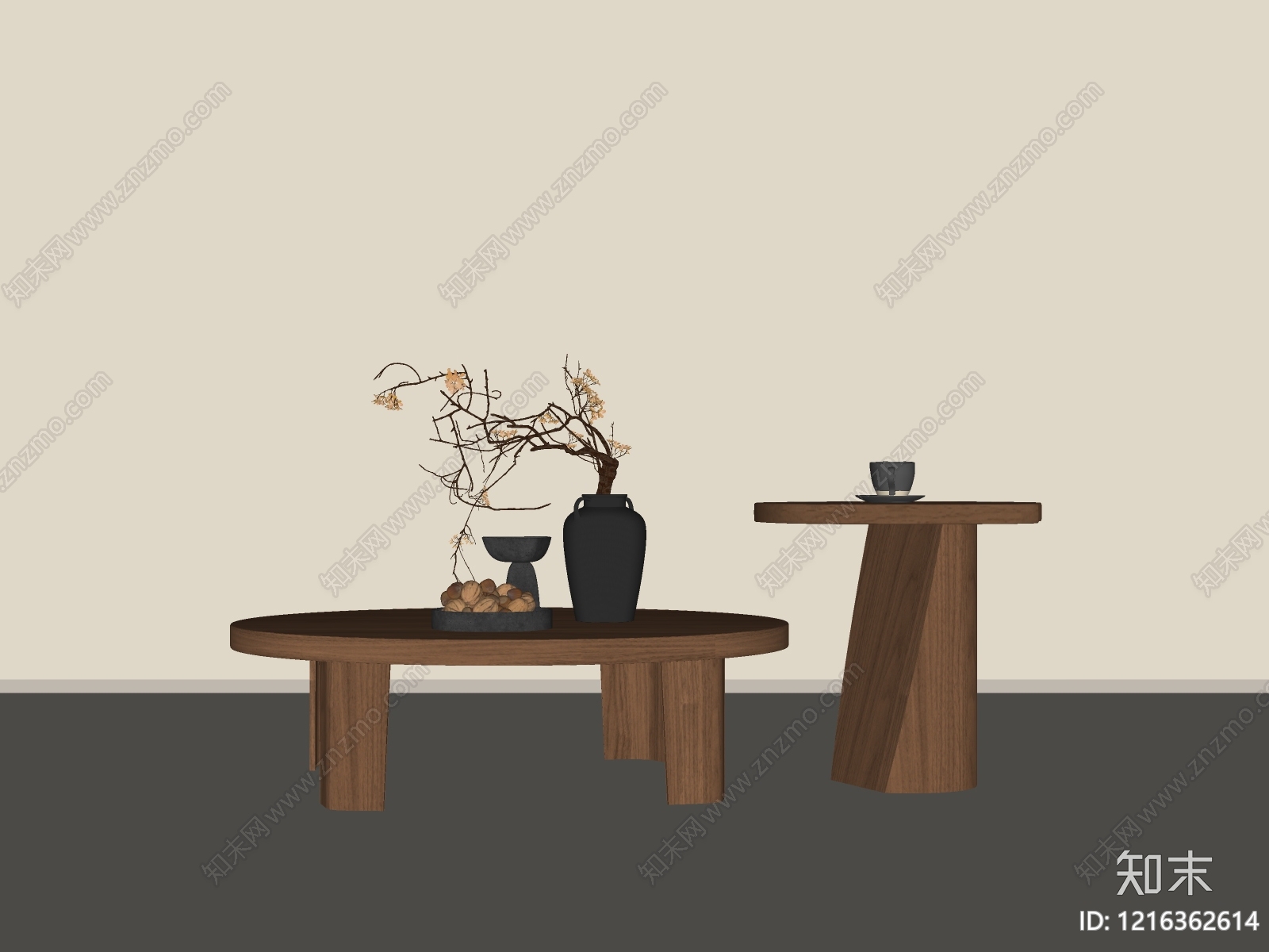 现代简约茶几SU模型下载【ID:1216362614】