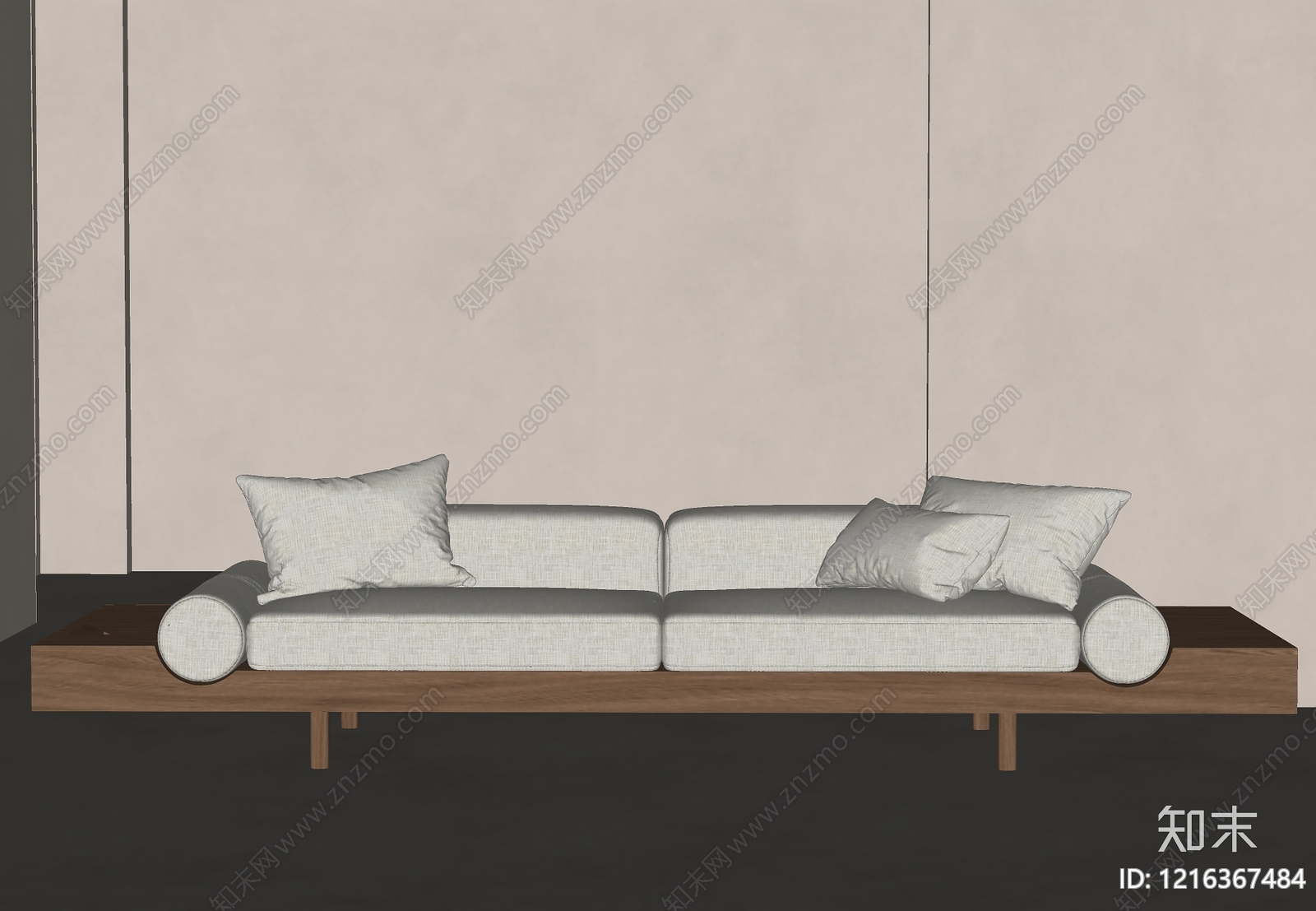 中古多人沙发SU模型下载【ID:1216367484】