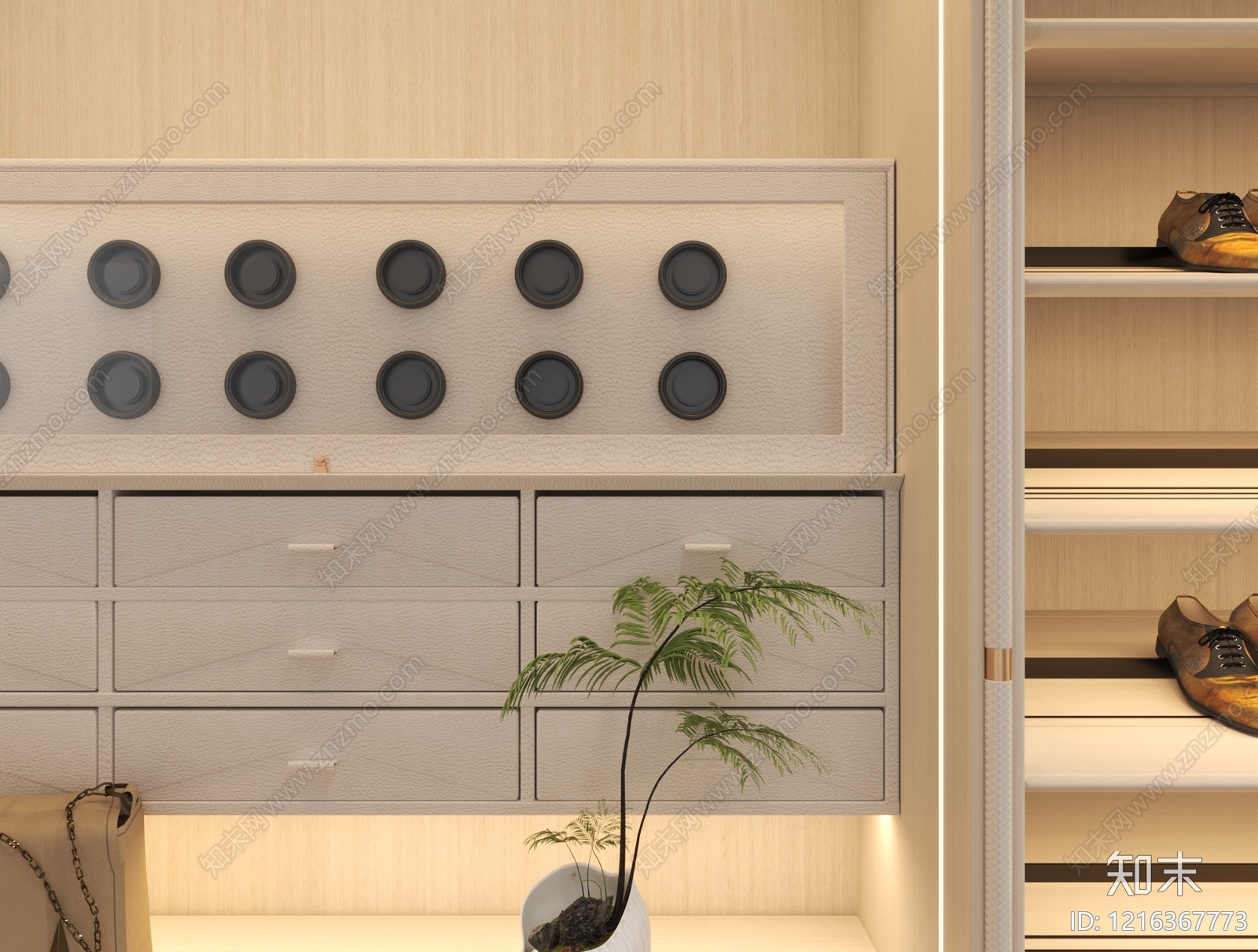 现代衣帽间SU模型下载【ID:1216367773】