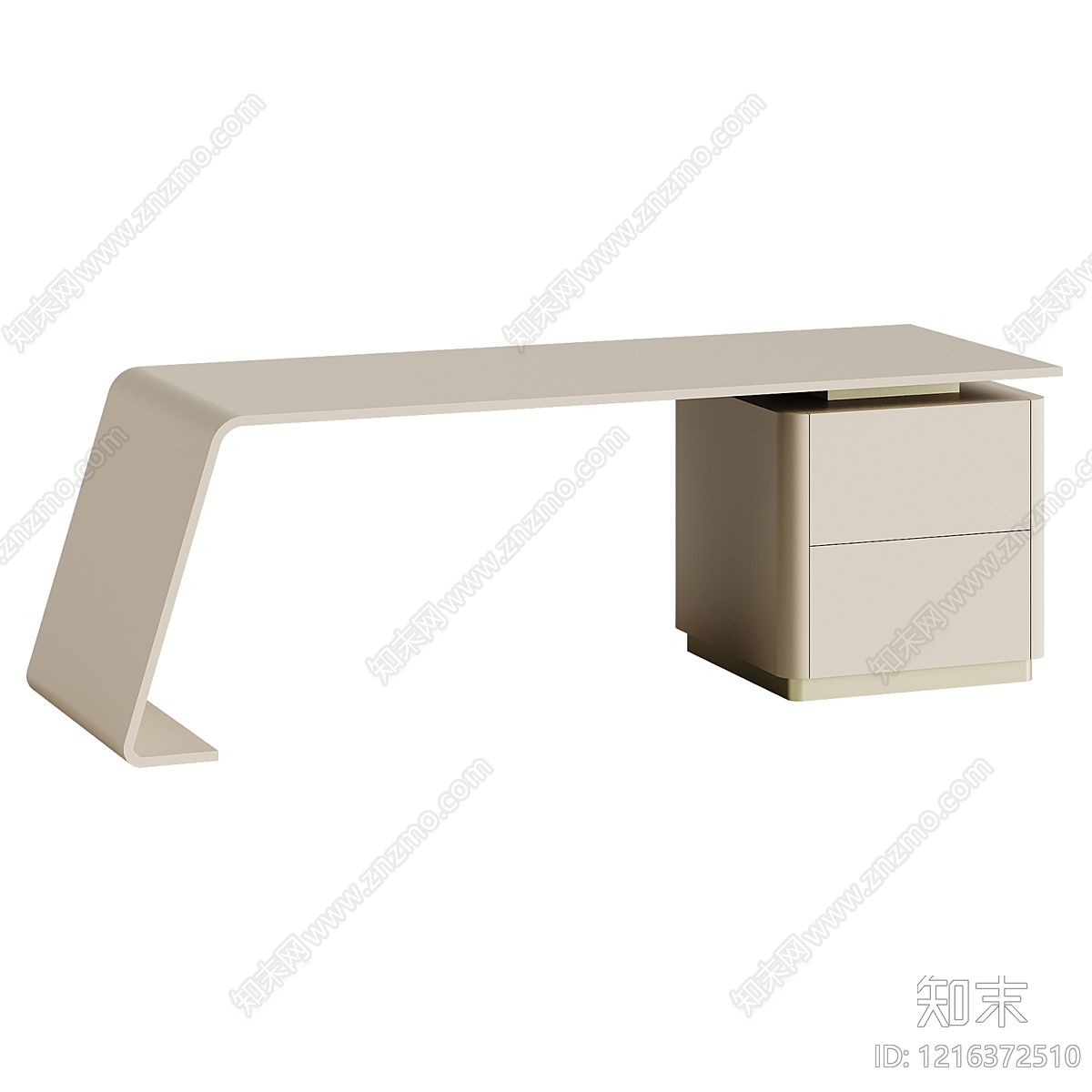 现代简约书桌3D模型下载【ID:1216372510】