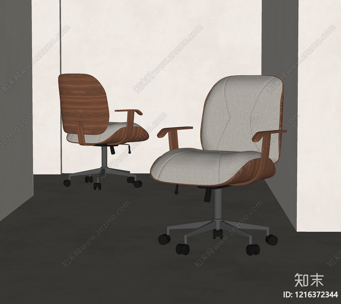 现代简约办公椅SU模型下载【ID:1216372344】