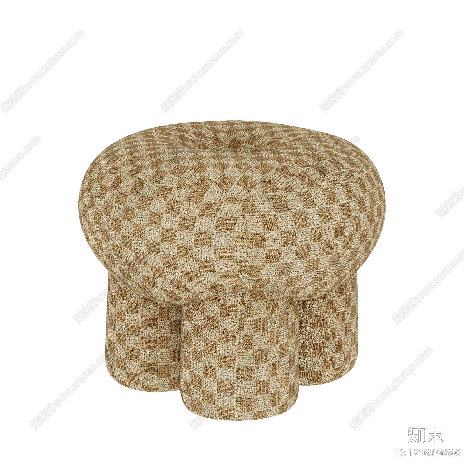 复古沙发凳3D模型下载【ID:1216374640】