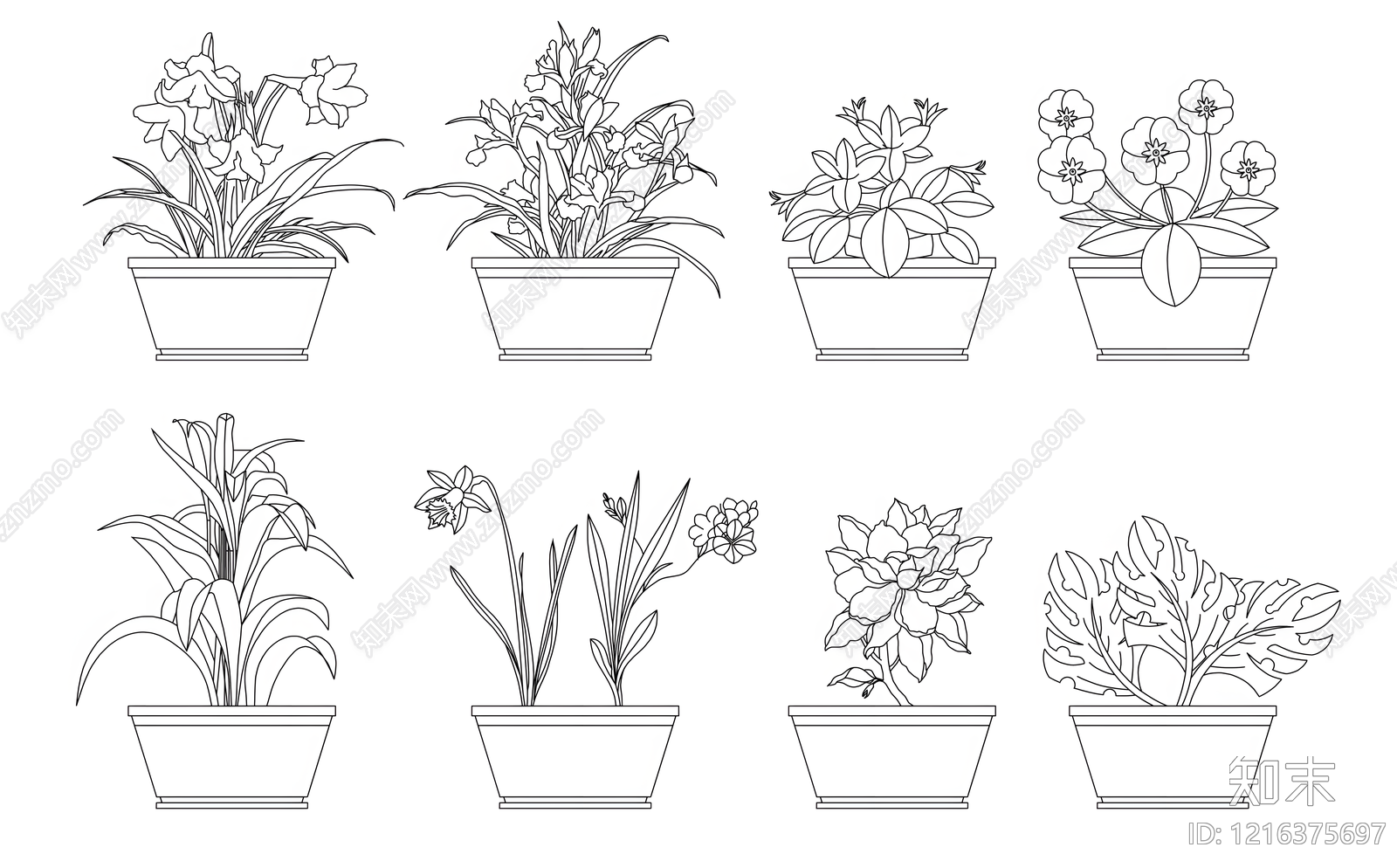 现代绿植施工图下载【ID:1216375697】