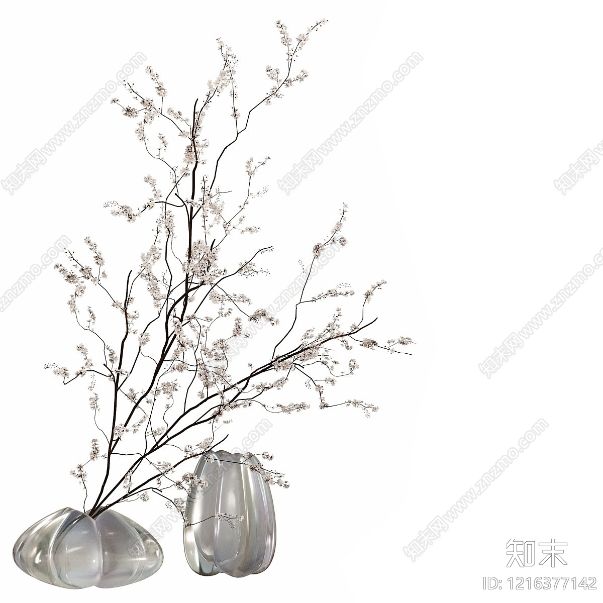 新中式花艺3D模型下载【ID:1216377142】