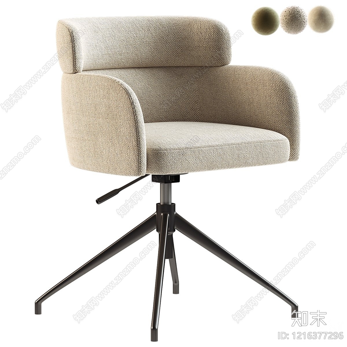 现代简约办公椅3D模型下载【ID:1216377296】