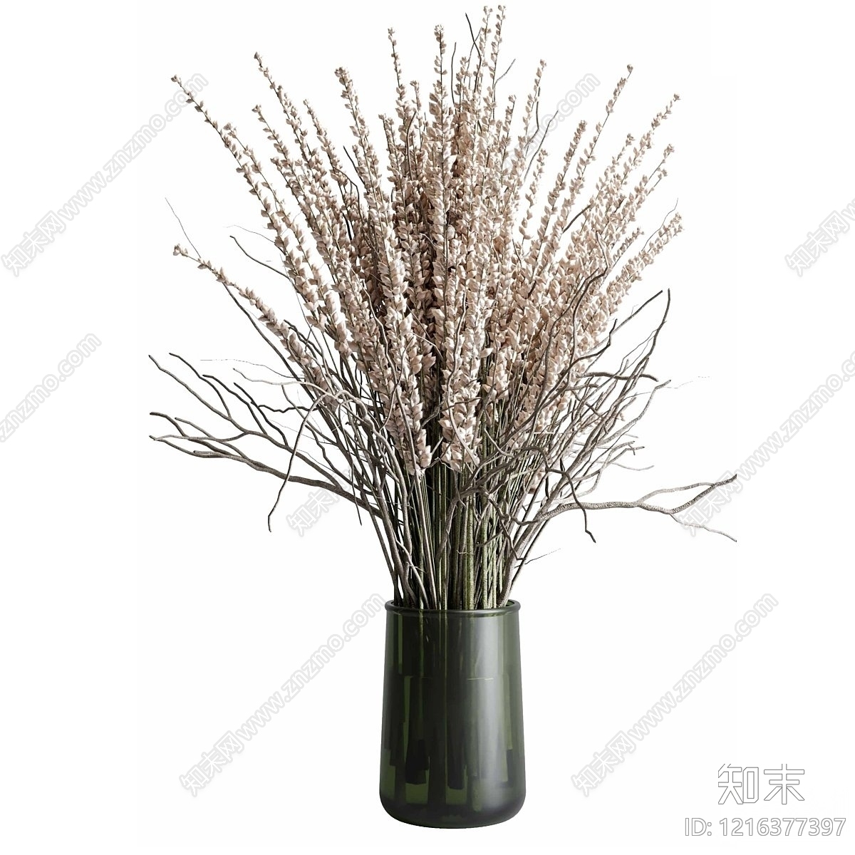 侘寂花艺3D模型下载【ID:1216377397】
