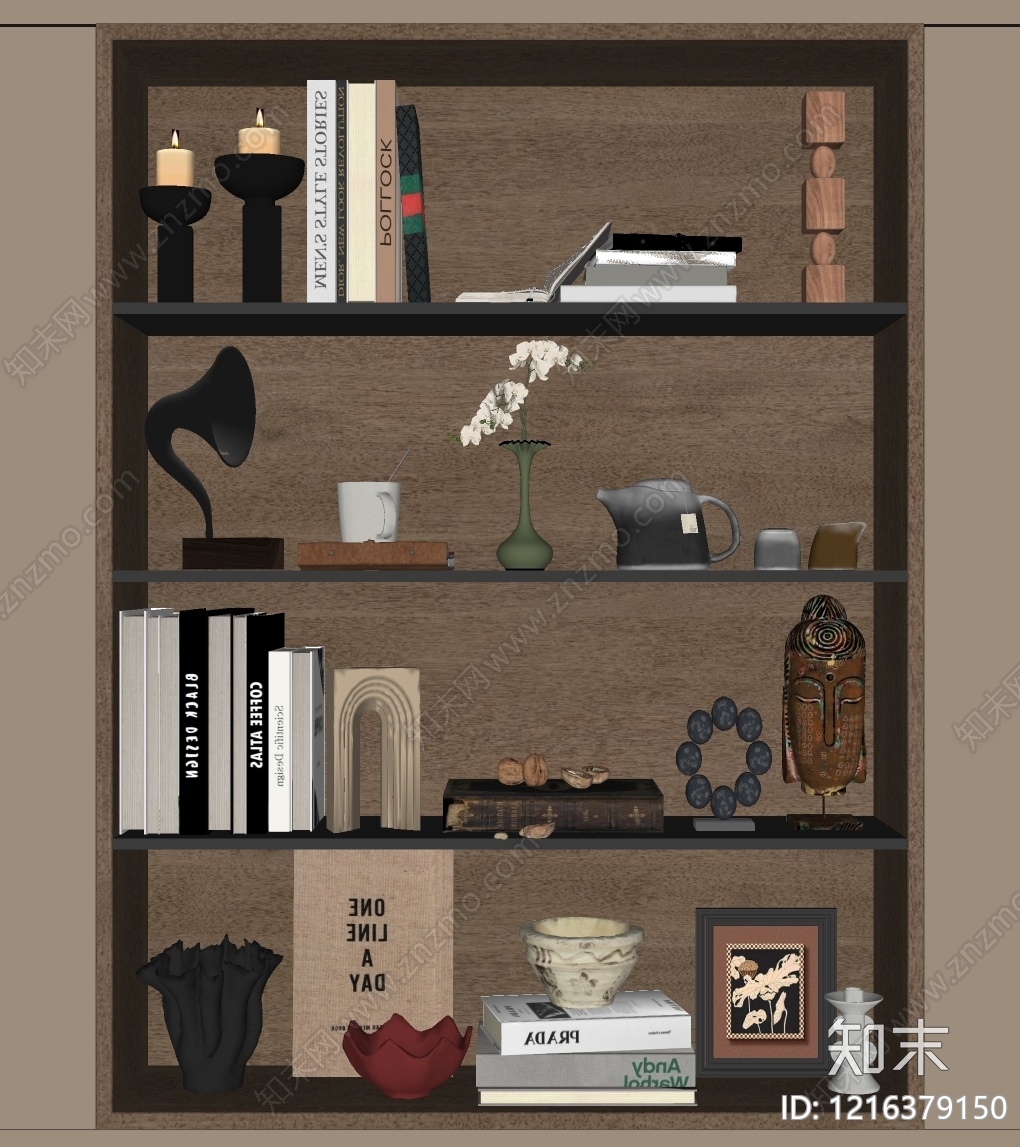 中古风摆件组合SU模型下载【ID:1216379150】