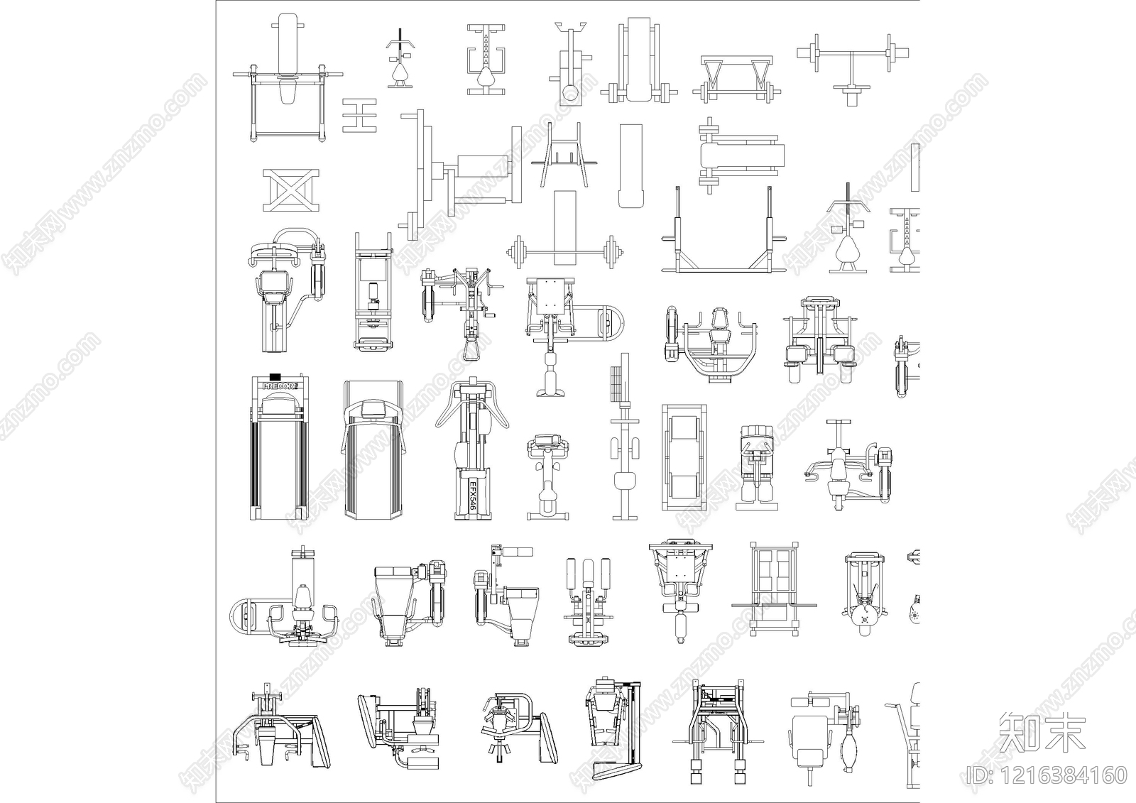 现代运动器材CAD图纸