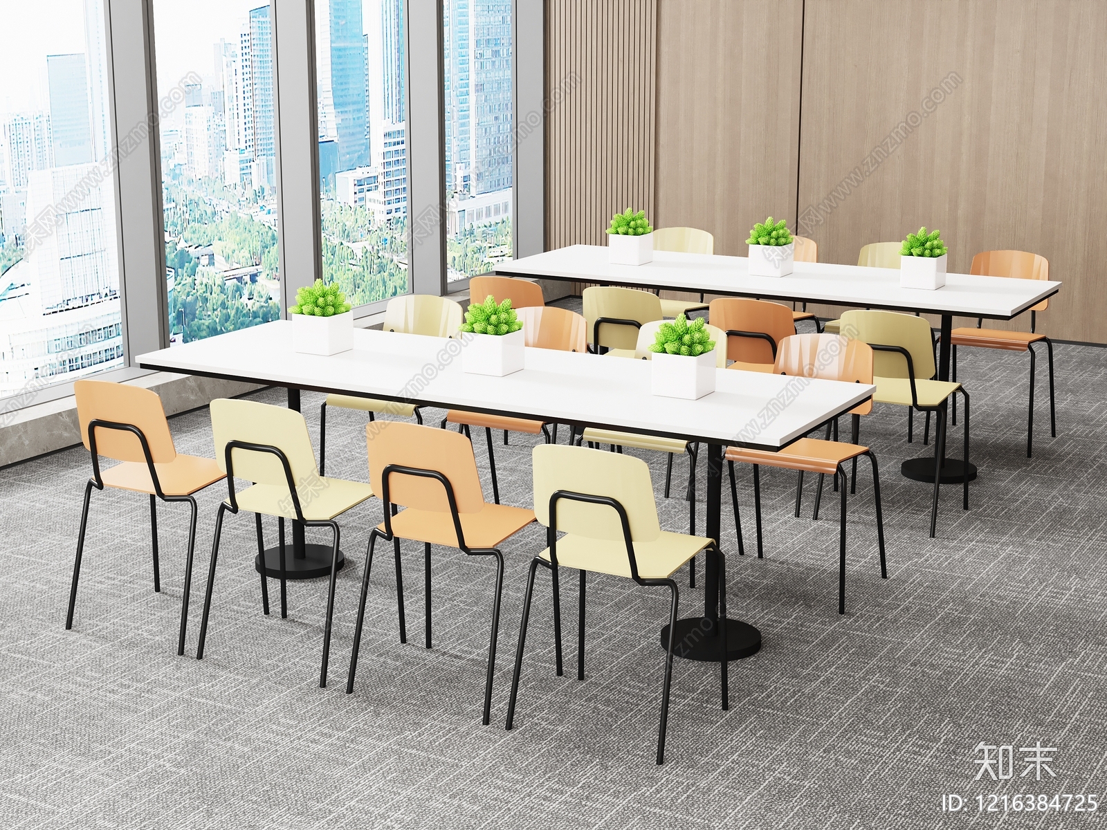 现代简约会议桌3D模型下载【ID:1216384725】