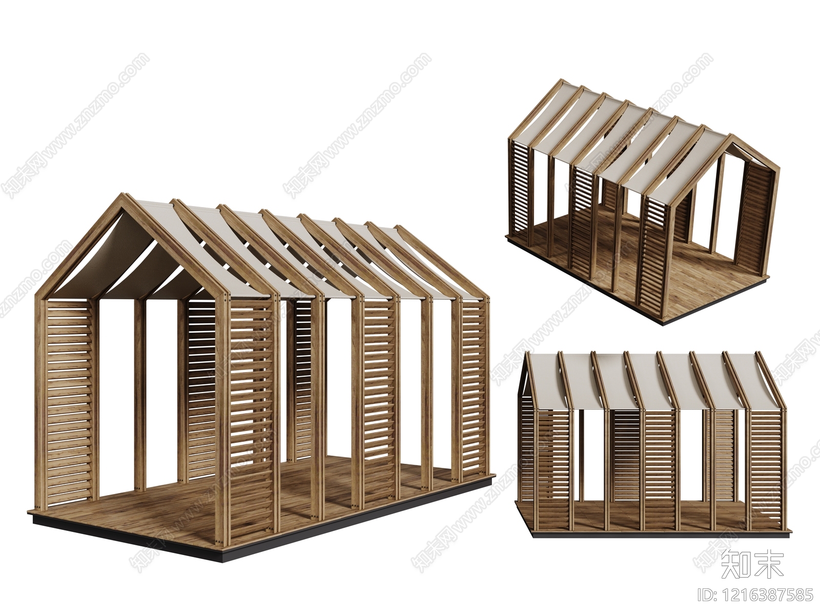 原木风小公建SU模型下载【ID:1216387585】