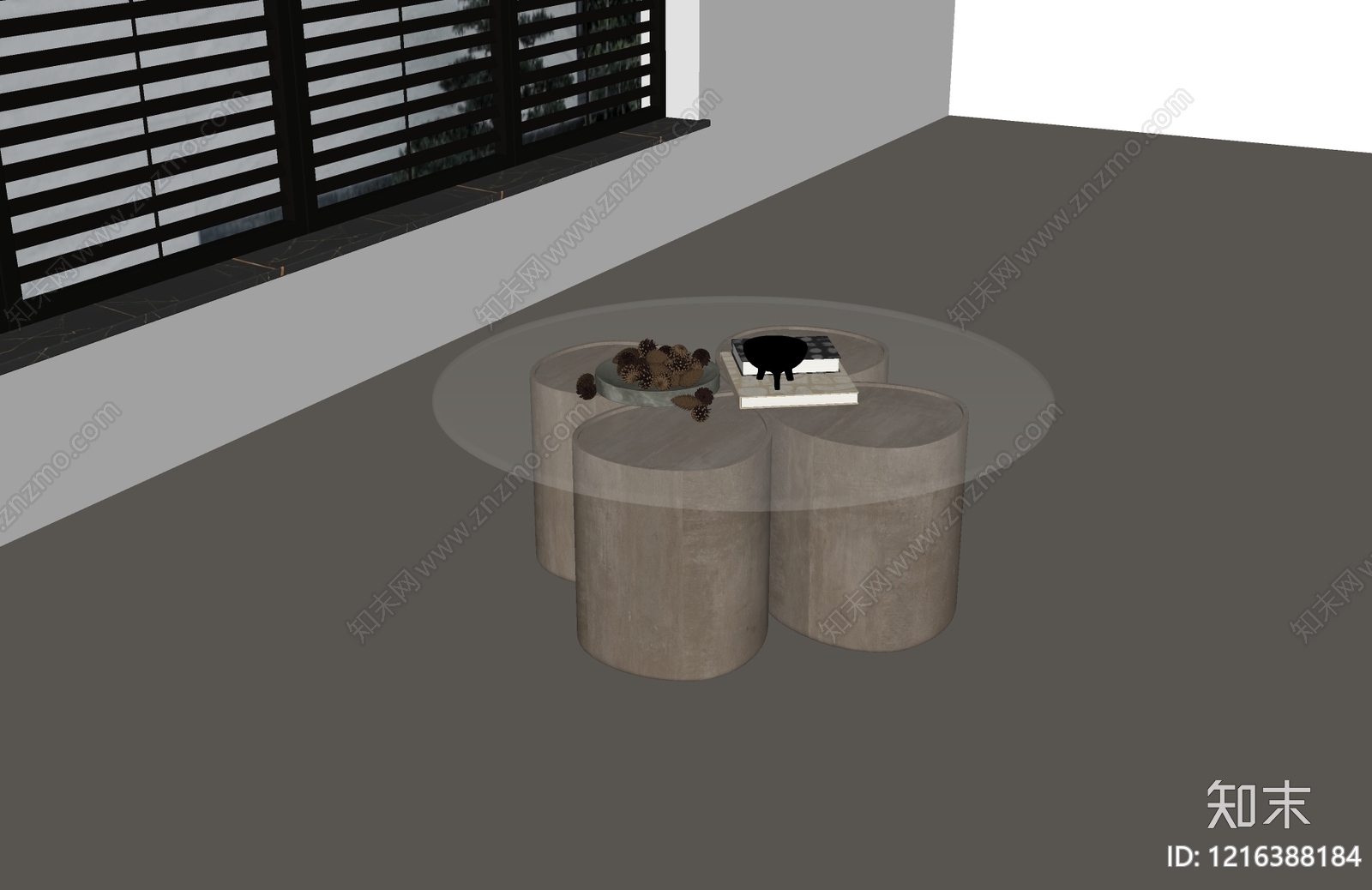 现代简约茶几SU模型下载【ID:1216388184】