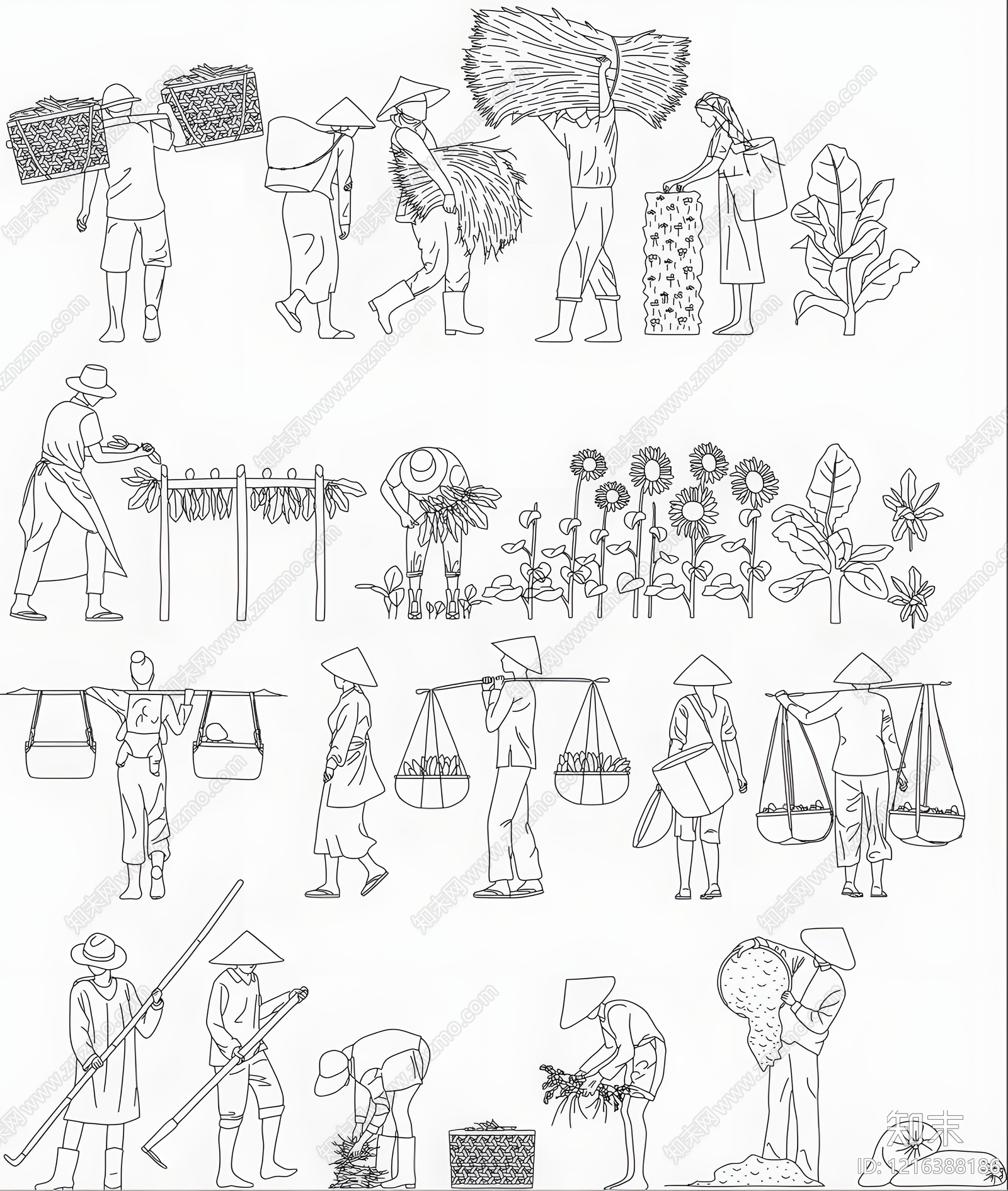 现代人物施工图下载【ID:1216388186】