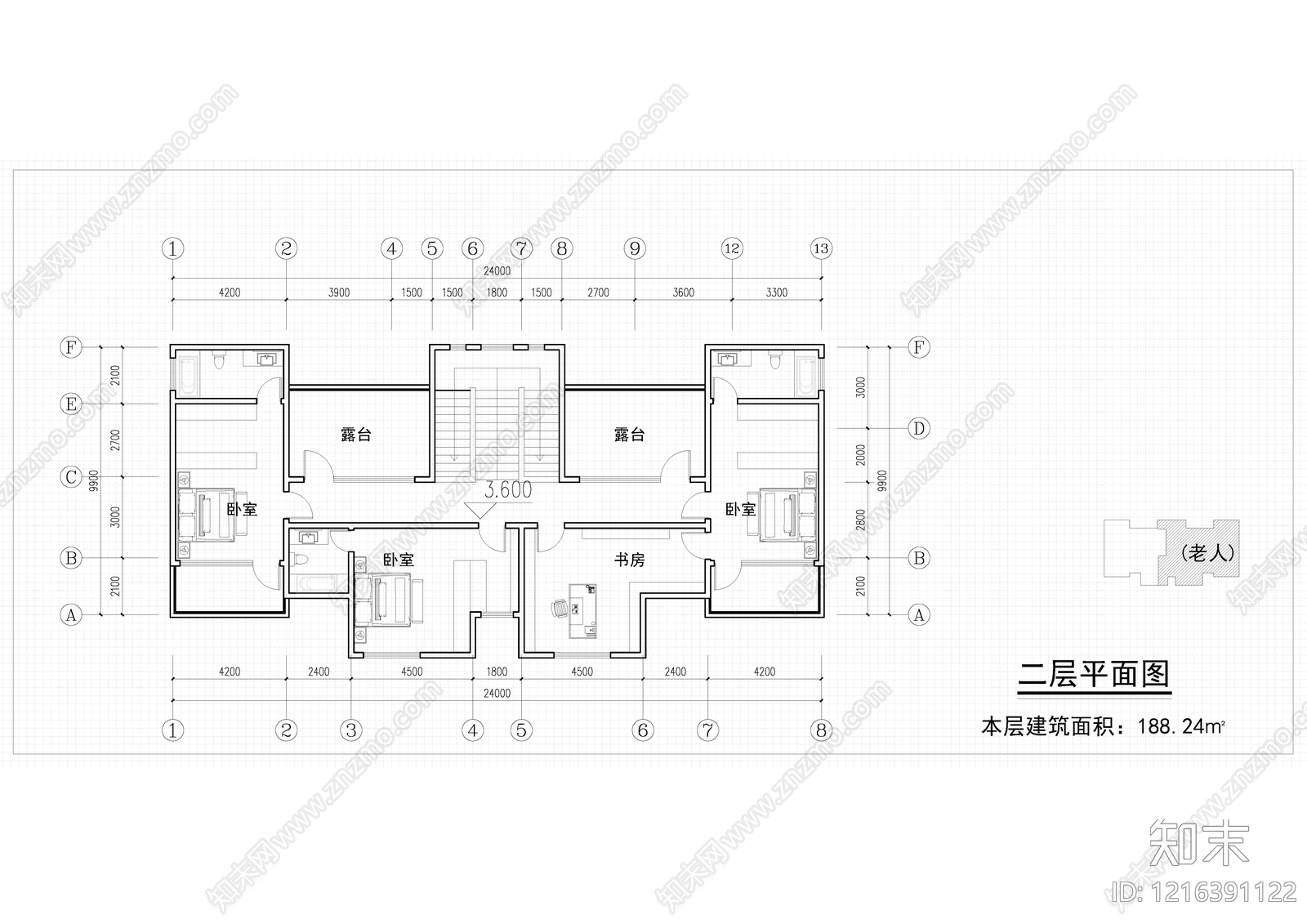 新中式现代别墅建筑cad施工图下载【ID:1216391122】