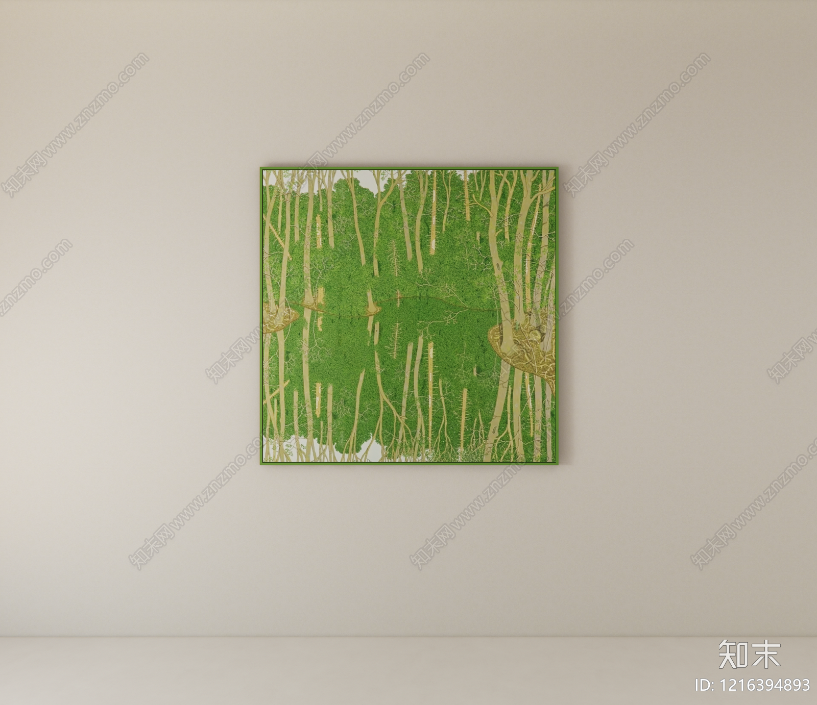 奶油风挂画SU模型下载【ID:1216394893】