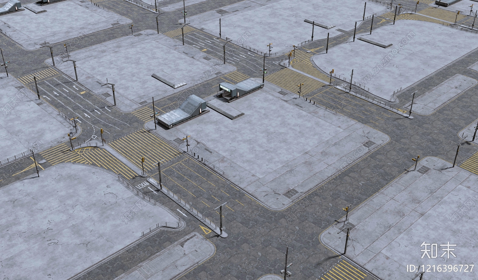 极简主义车行道路3D模型下载【ID:1216396727】