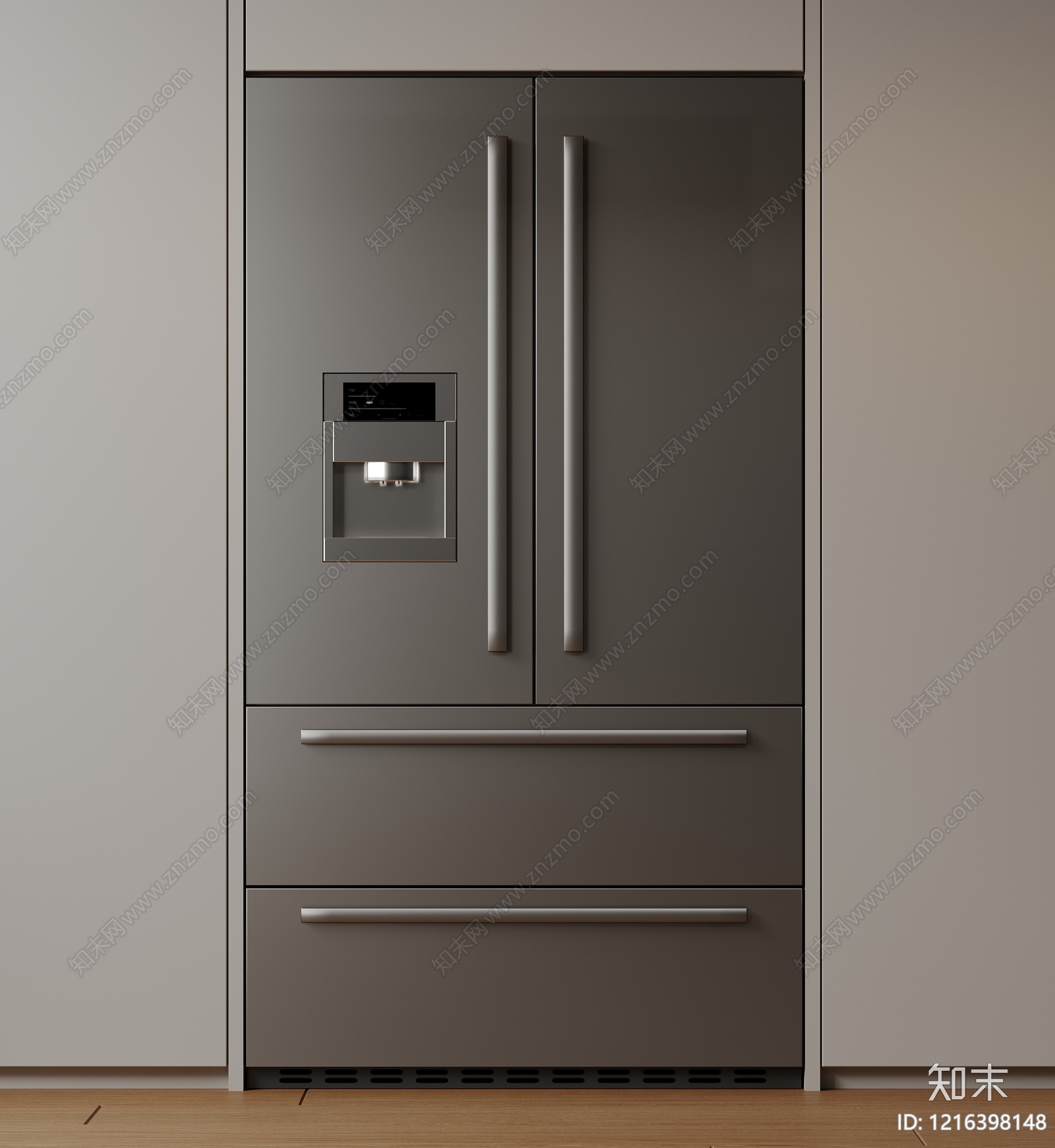 极简冰箱3D模型下载【ID:1216398148】