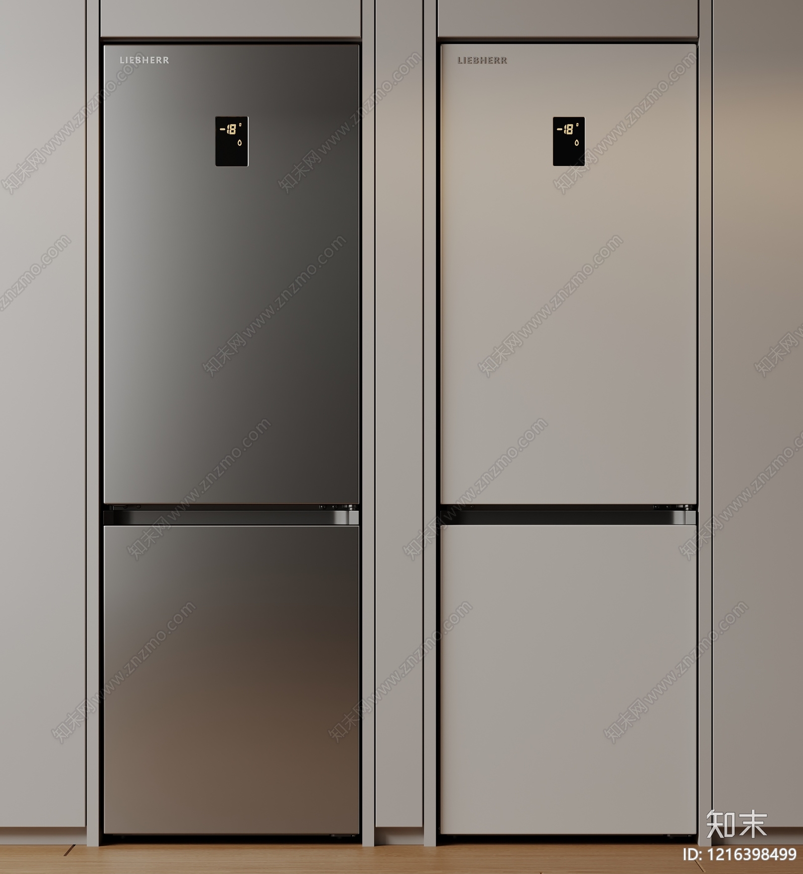 极简冰箱3D模型下载【ID:1216398499】