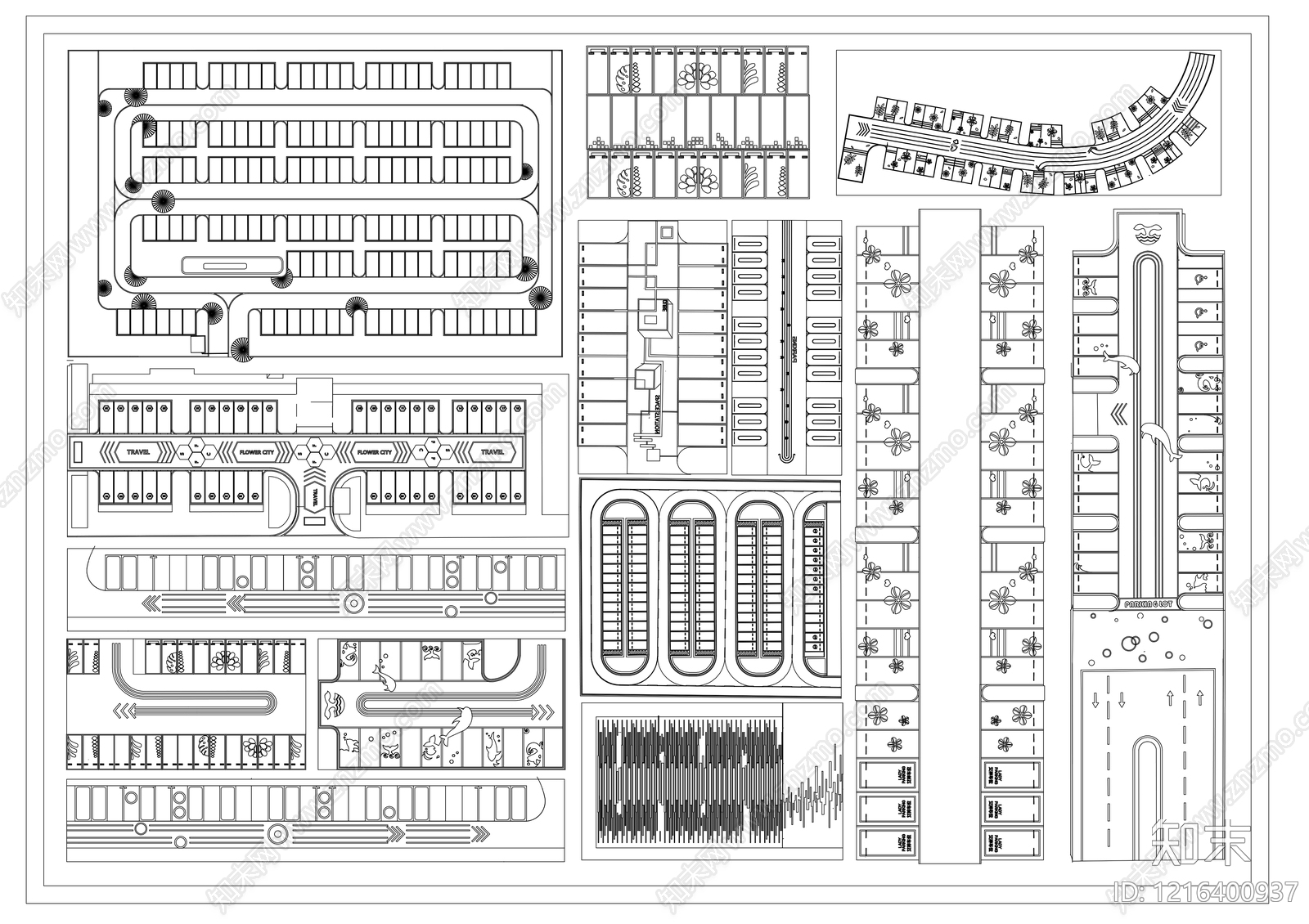 现代停车场施工图下载【ID:1216400937】