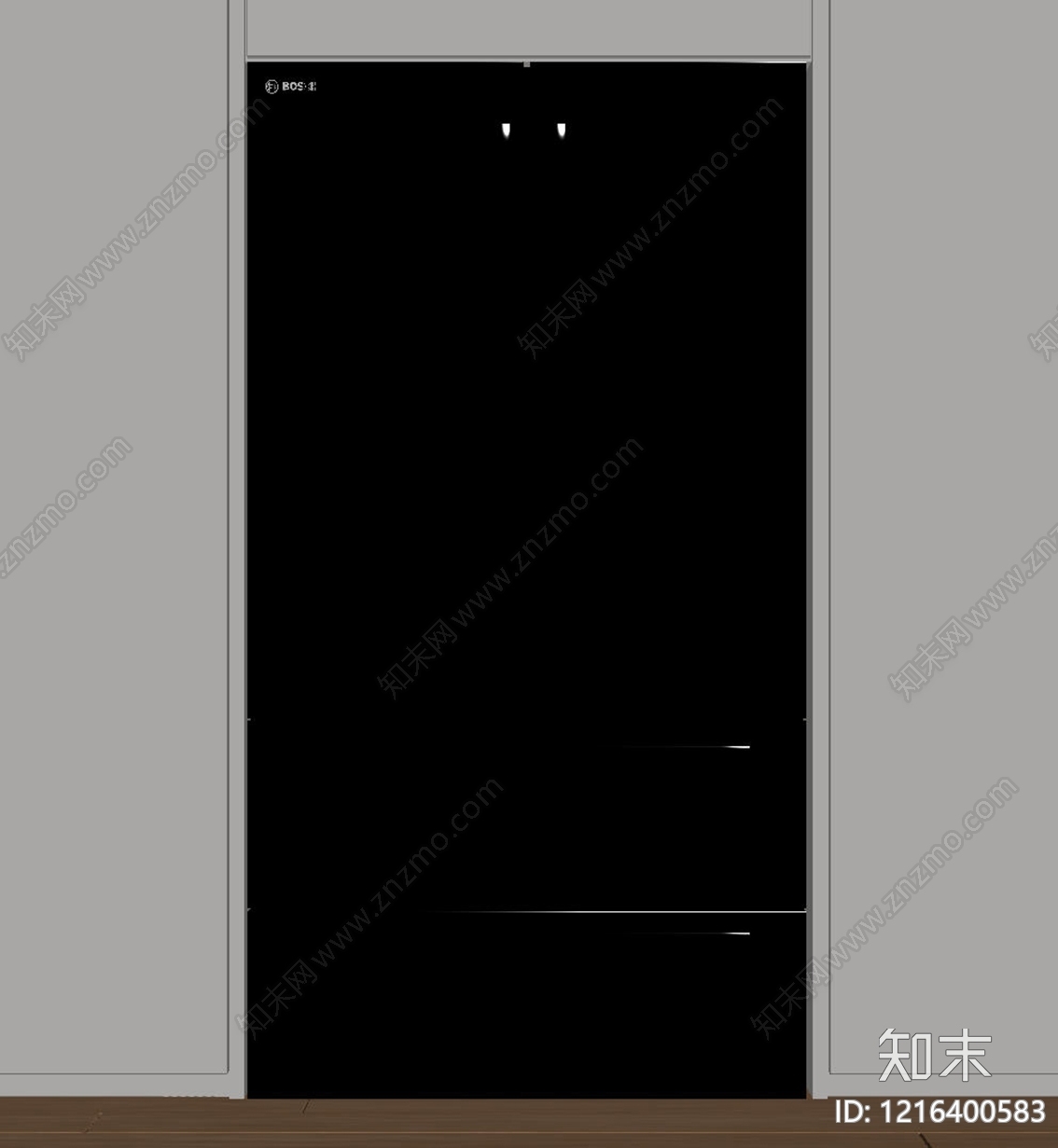 现代极简冰箱SU模型下载【ID:1216400583】