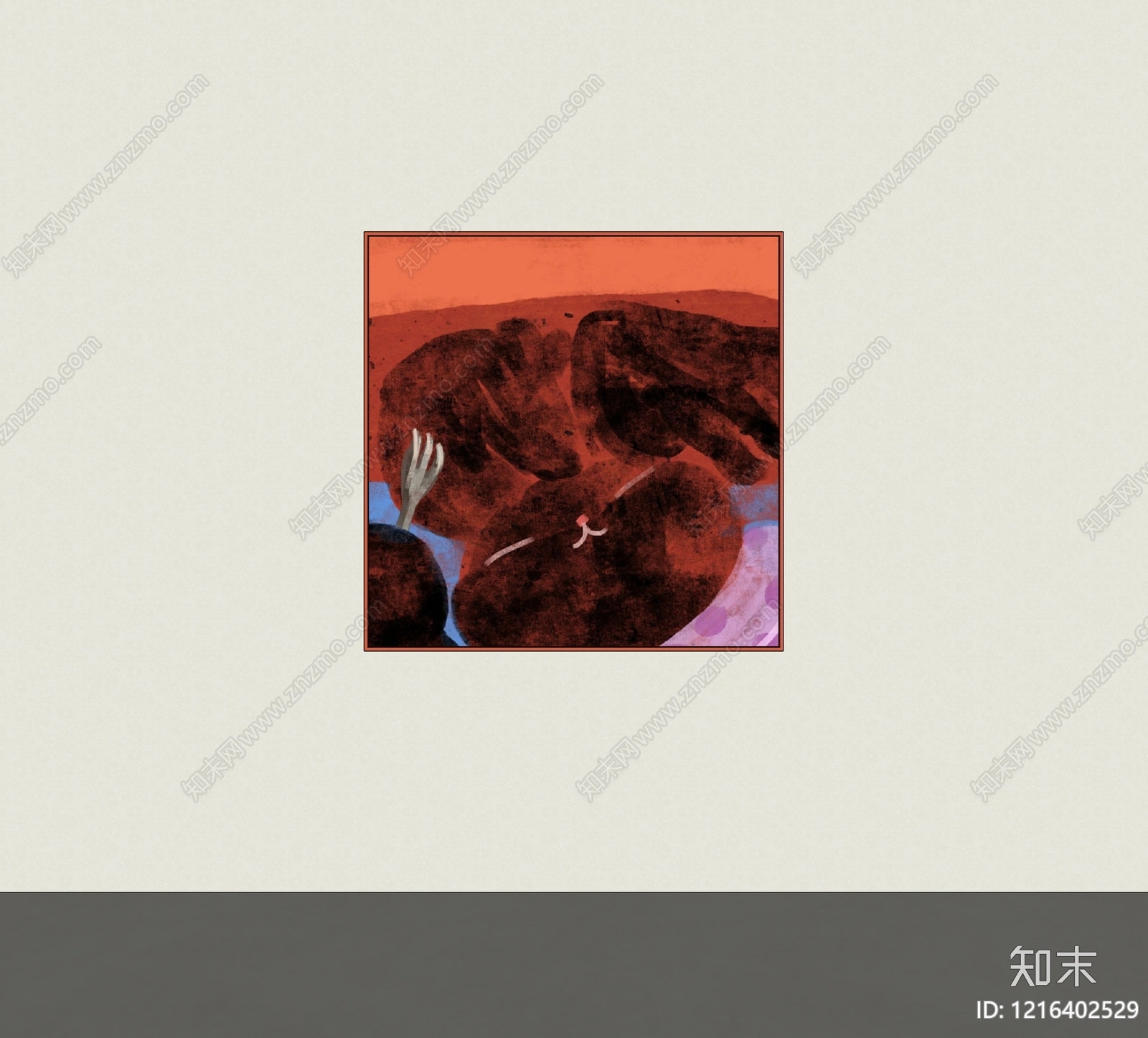 侘寂风挂画SU模型下载【ID:1216402529】