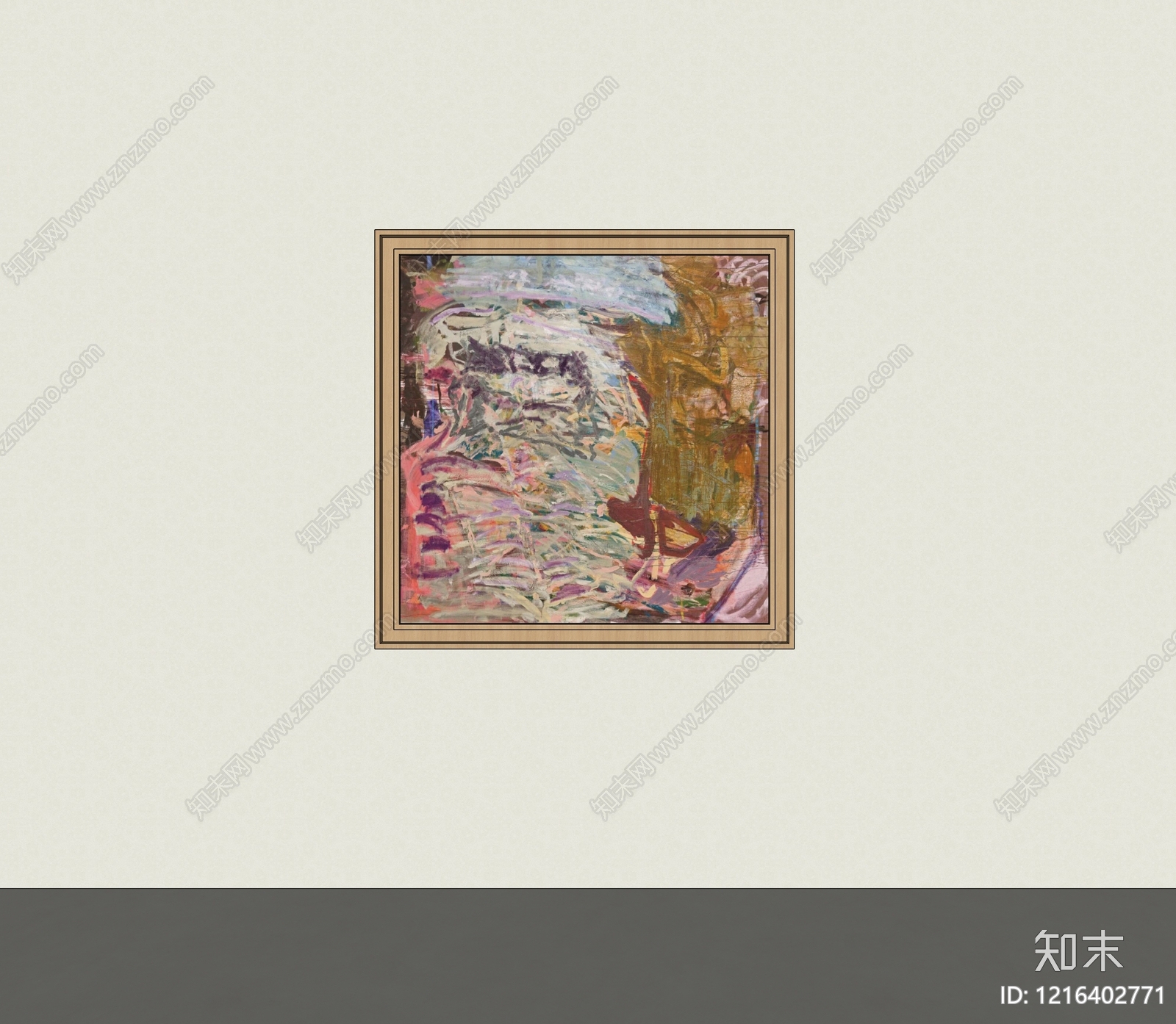 奶油风挂画SU模型下载【ID:1216402771】