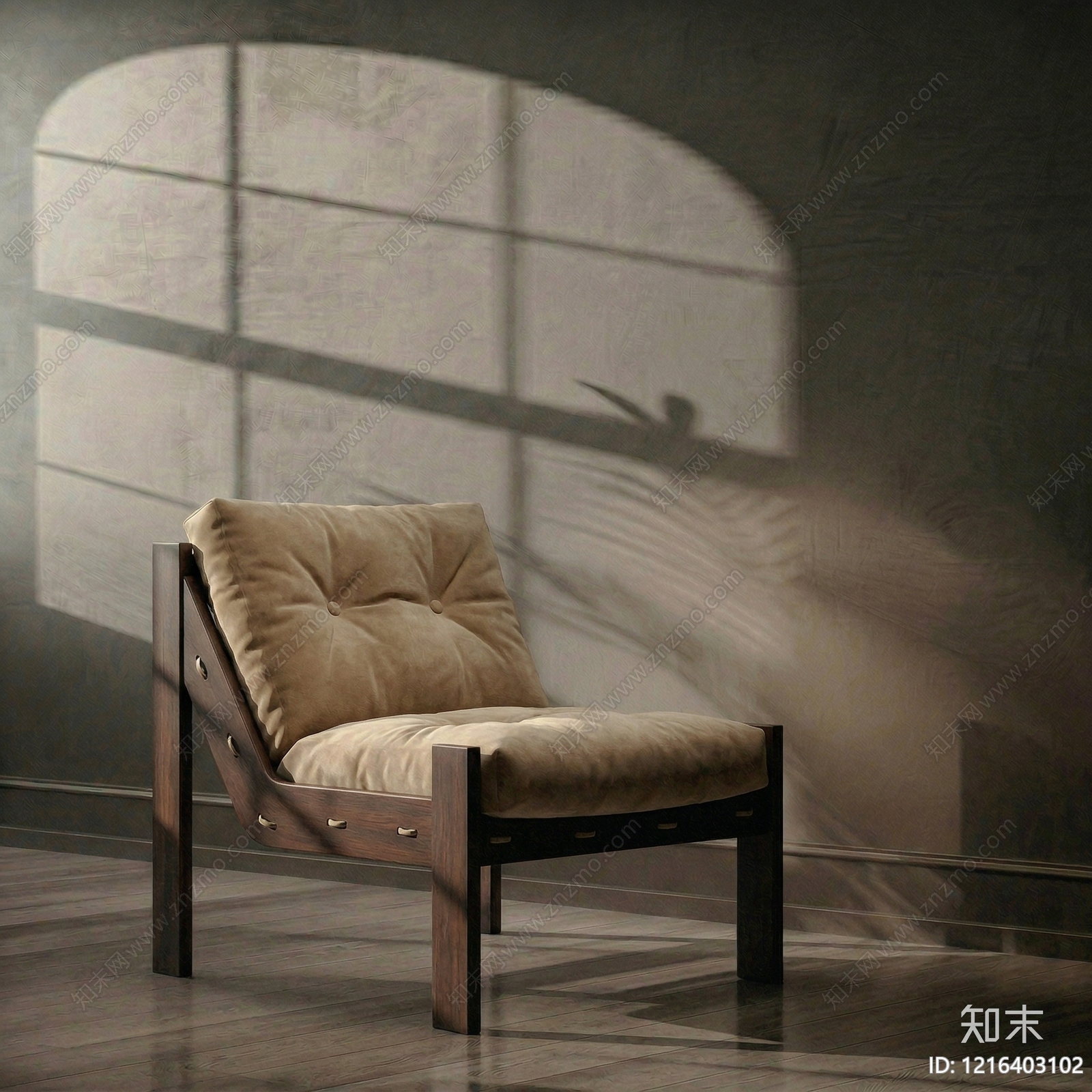 中古风休闲椅3D模型下载【ID:1216403102】