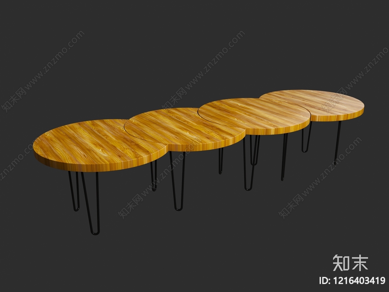 现代简约茶几3D模型下载【ID:1216403419】
