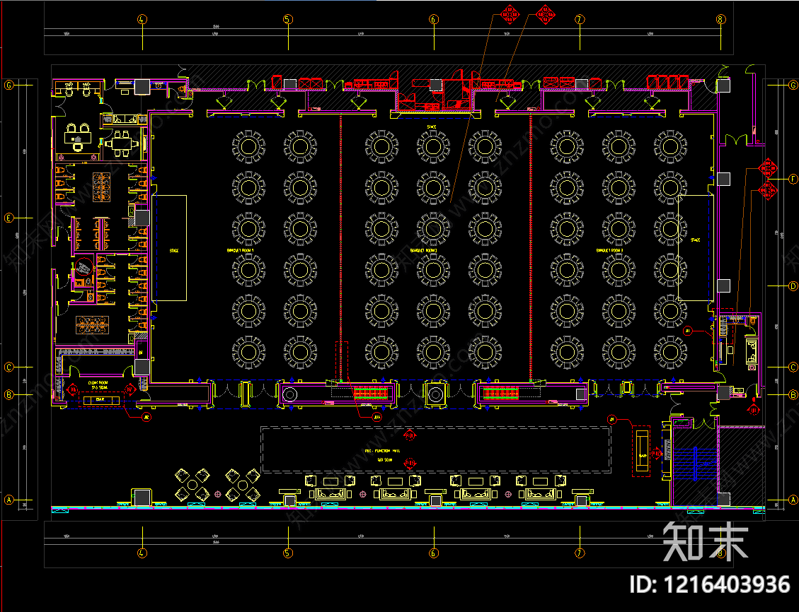 新中式工装平面图施工图下载【ID:1216403936】