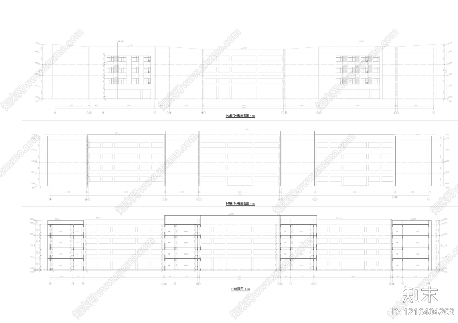 现代学校建筑cad施工图下载【ID:1216404203】