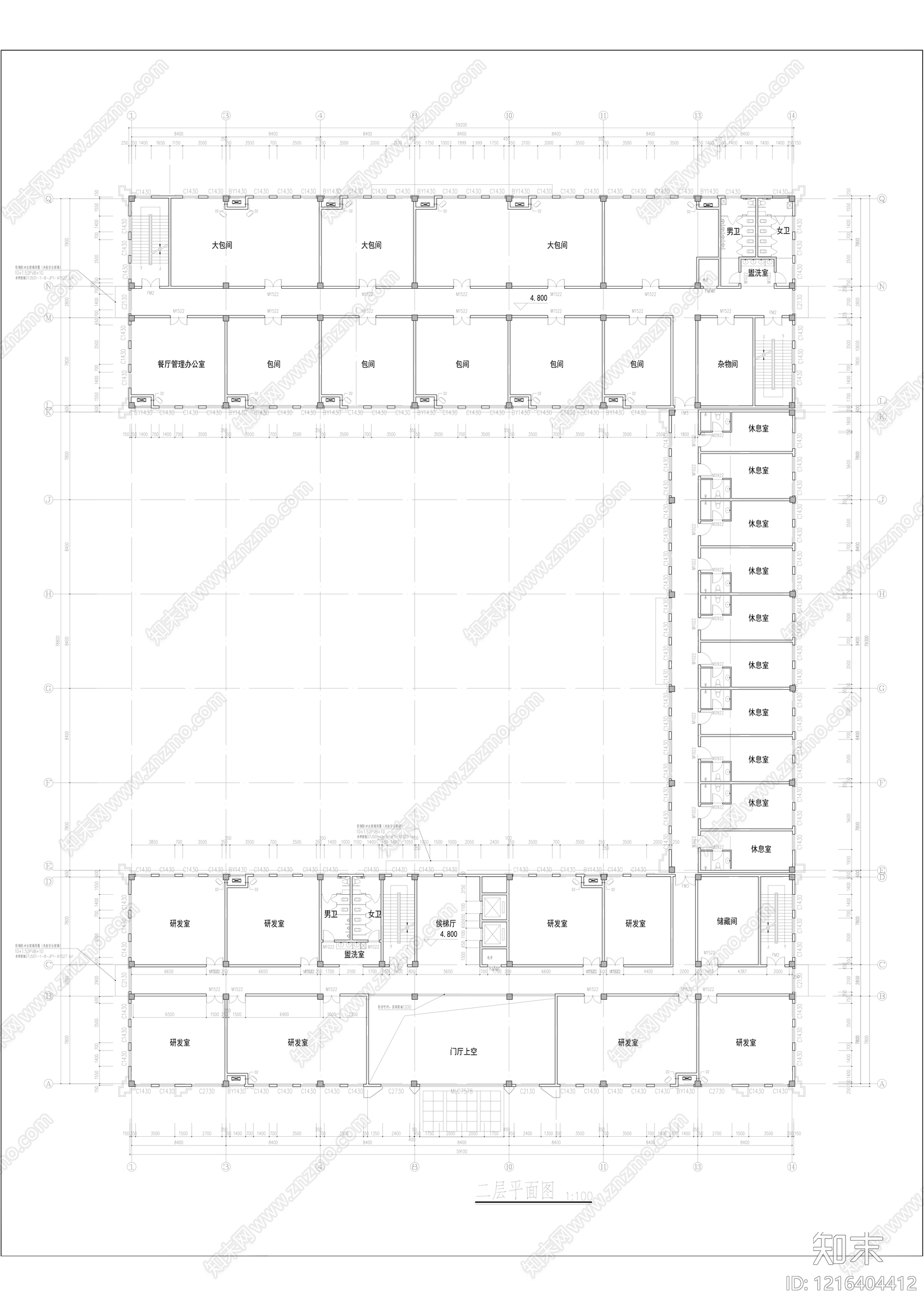 现代学校建筑cad施工图下载【ID:1216404412】