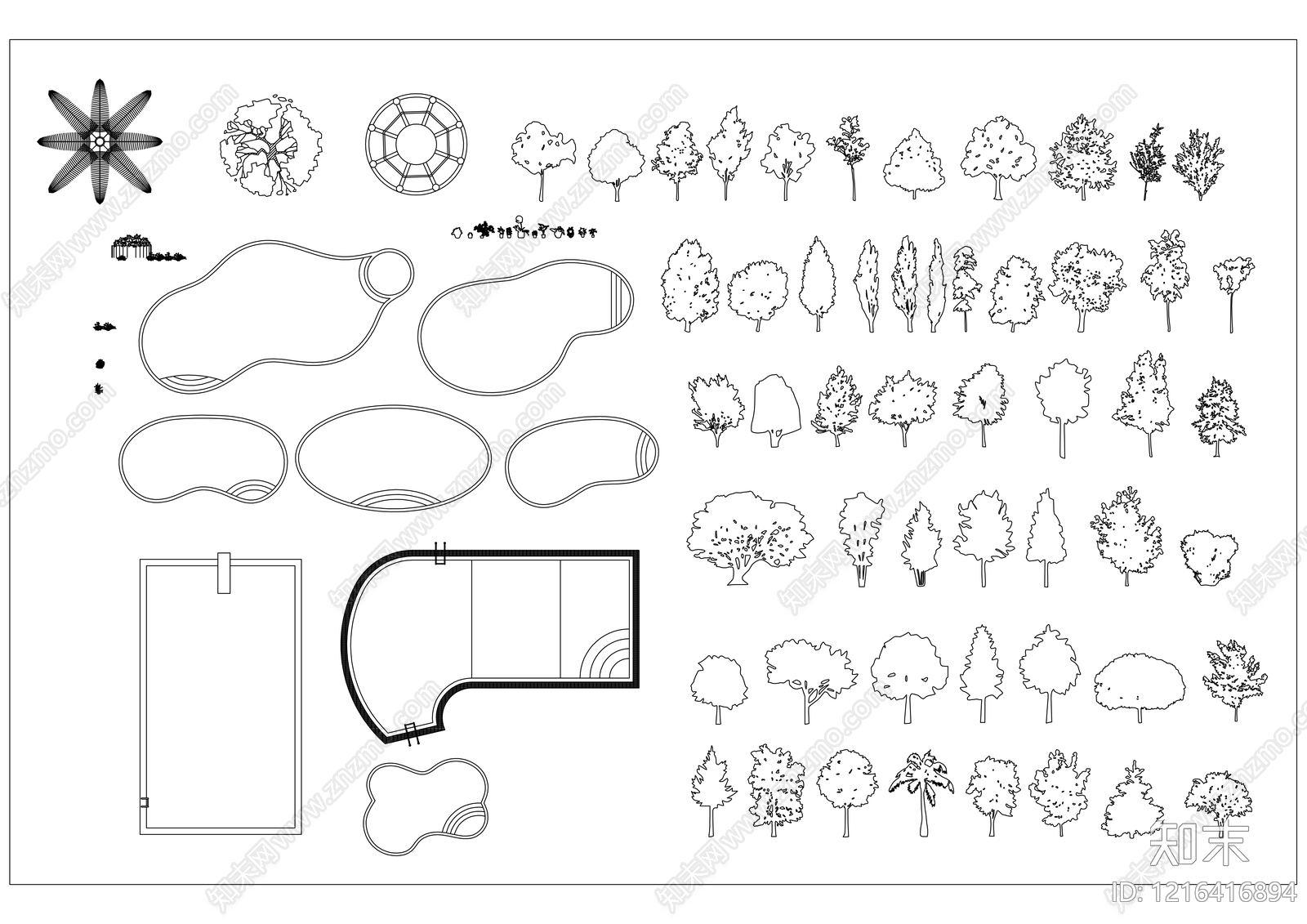 现代综合景观图库施工图下载【ID:1216416894】