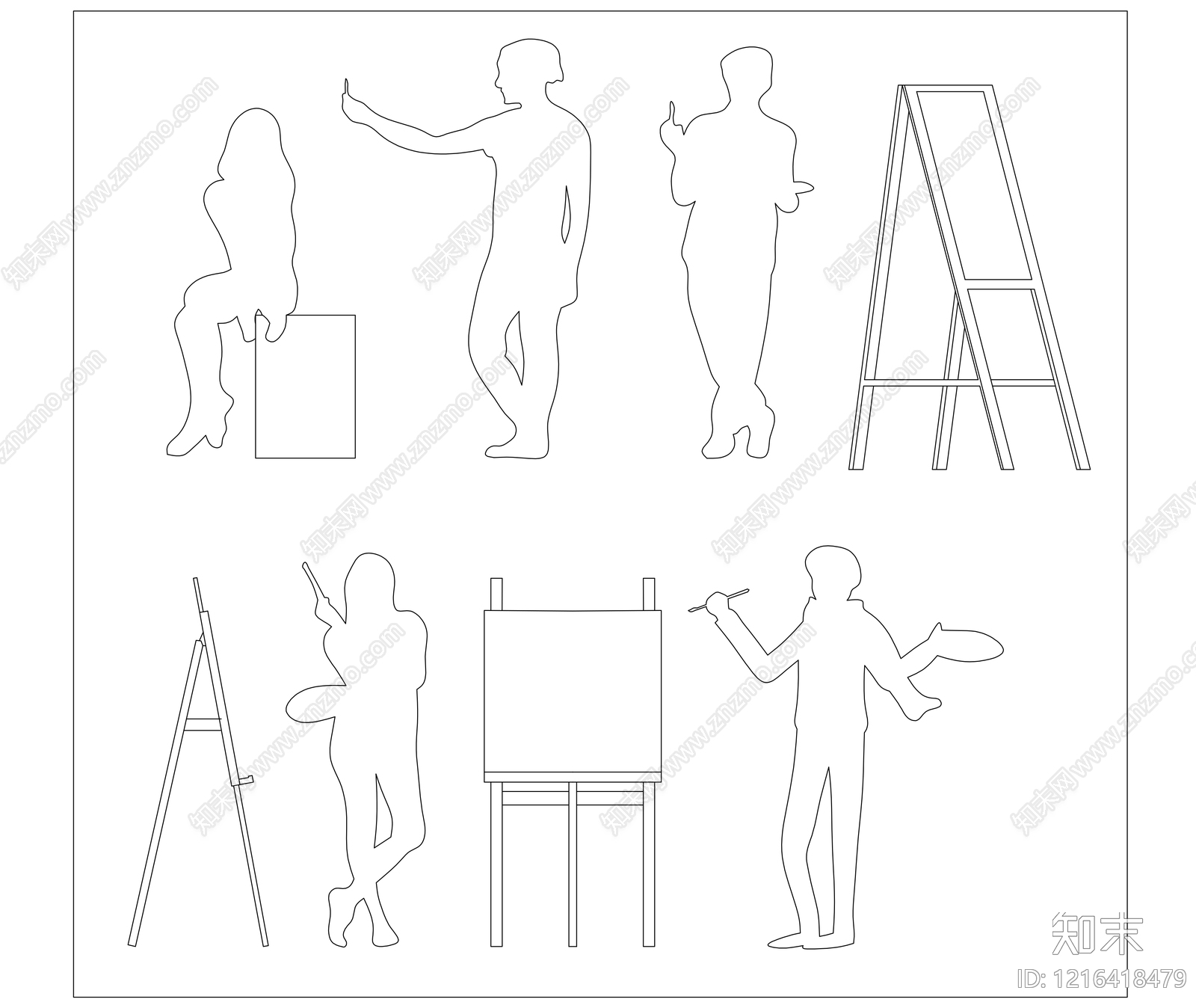 现代人物施工图下载【ID:1216418479】