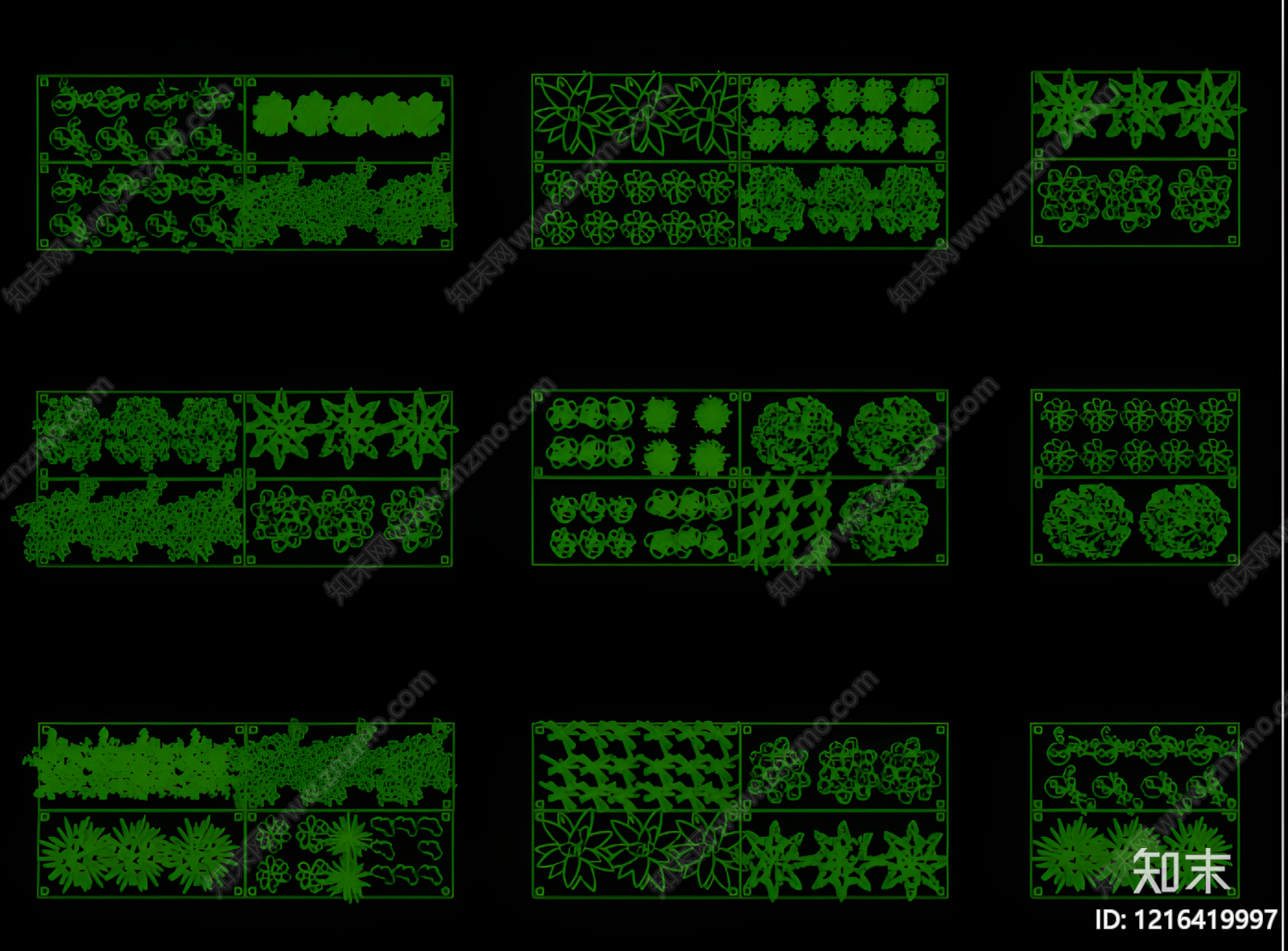 灌木种植施工图下载【ID:1216419997】
